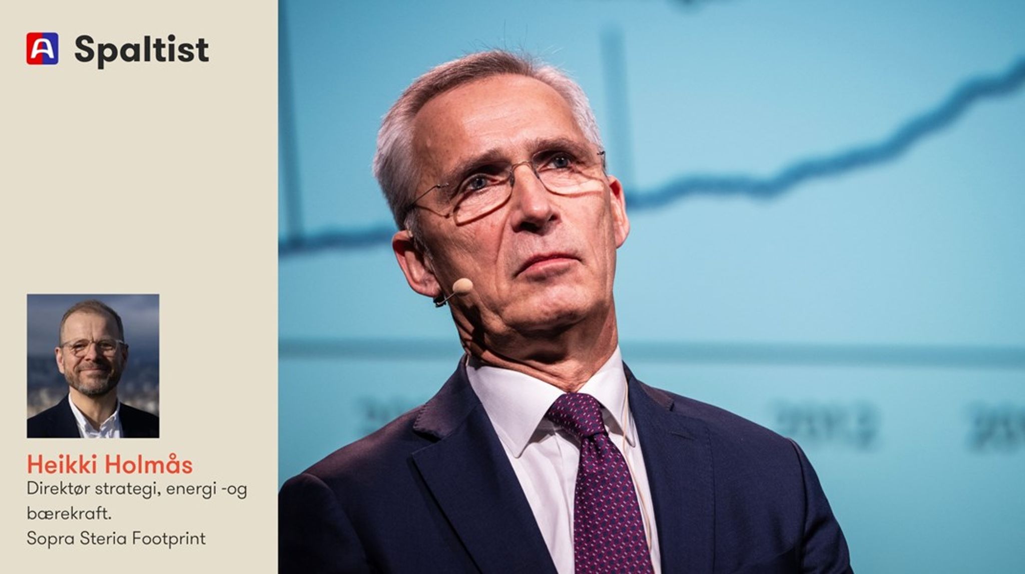 Det er vanskelig å forstå om Jens Stoltenberg ikke vil bruke de CO2-prisene FN har satt som nødvendige for å nå 1,5-gradersmålet, skriver spaltist Heikki Holmås.