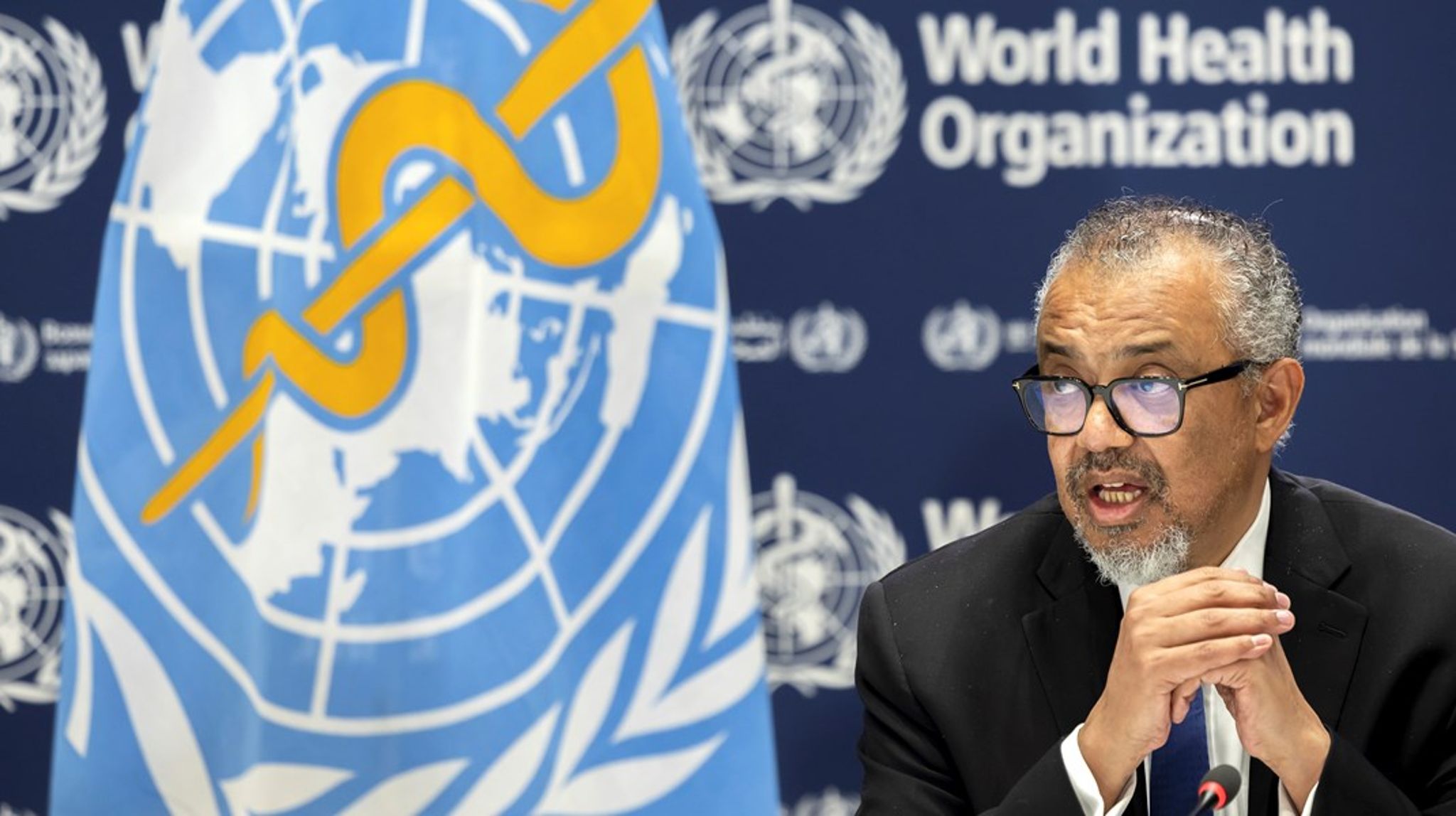 Tedros Adhanom Ghebreyesus,&nbsp;generaldirektør for Verdens helseorganisasjon (WHO). Denne uken trekker USA seg formelt ut av organisasjonen.