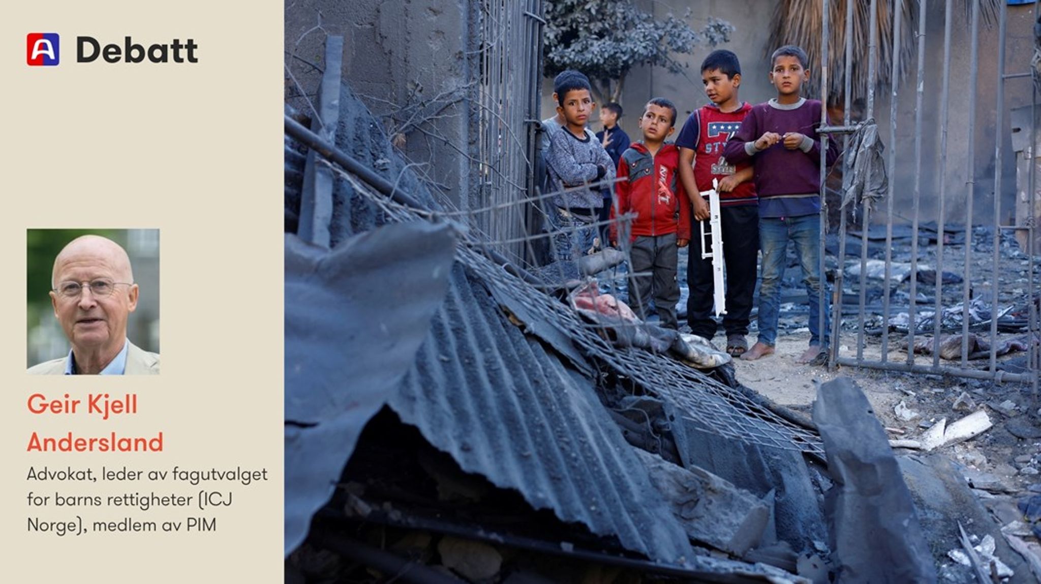 «Israels omfattende, systematiske, grusomme og ydmykende behandling av palestinske barn er en bevisst praksis for å bryte ned barnas selvbilde og sette dem i en permanent tilstand av frykt og usikkerhet», skriver innleggsforfatteren.