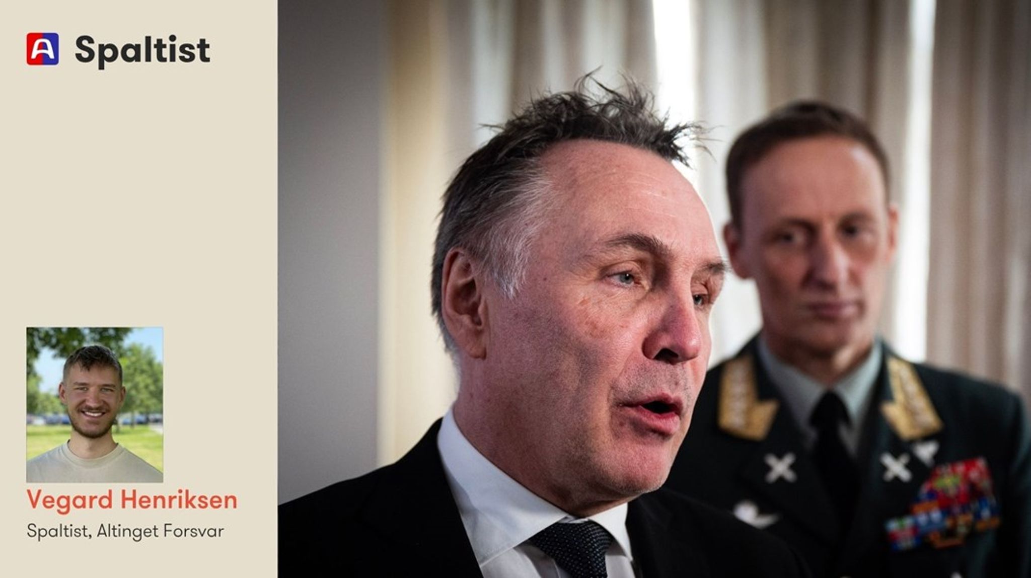 «For å
være øyne og ører må man faktisk ha kapasitet til å se og høre», skriver
spaltist Vegard Sande Henriksen.