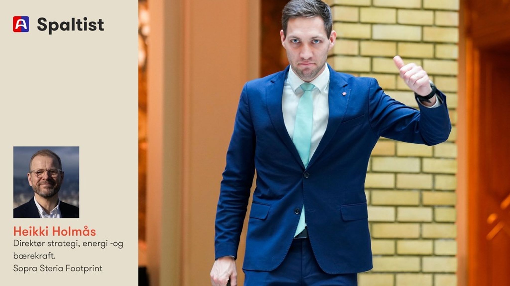 Er det ikke mulig å drive effektiv klimapolitikk på en forutsigbar måte for næringslivet, og på den måten oppnå at næringslivet er med på klimatiltakene i stedet for å være kritiske? Det spør spaltist Heikki Holmås.