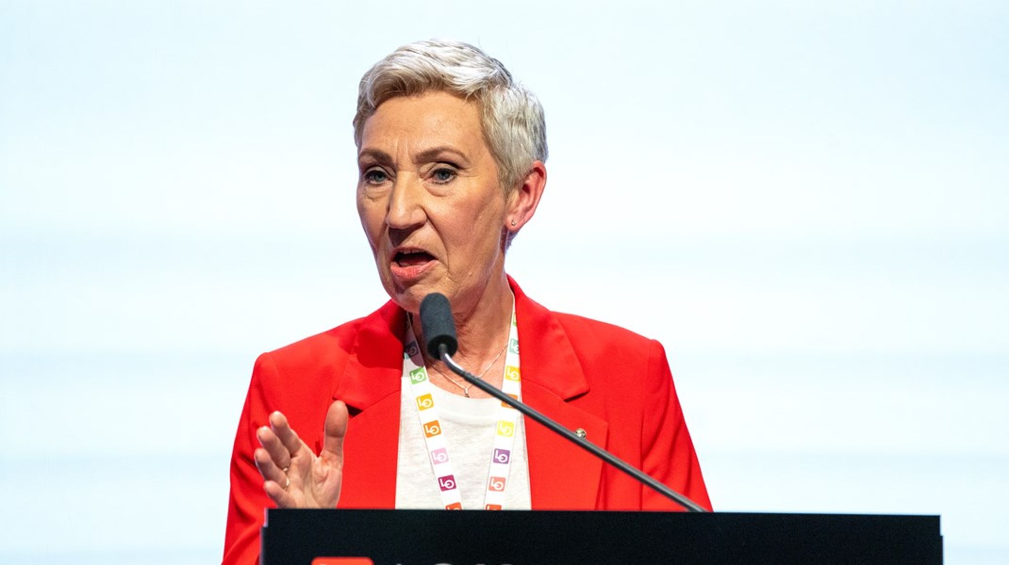 LO-leder Peggy Følsvik Hessen kom med et klart krav om reallønsvekst for sine medlemmer under representantskapsmøtet på tirsdag.