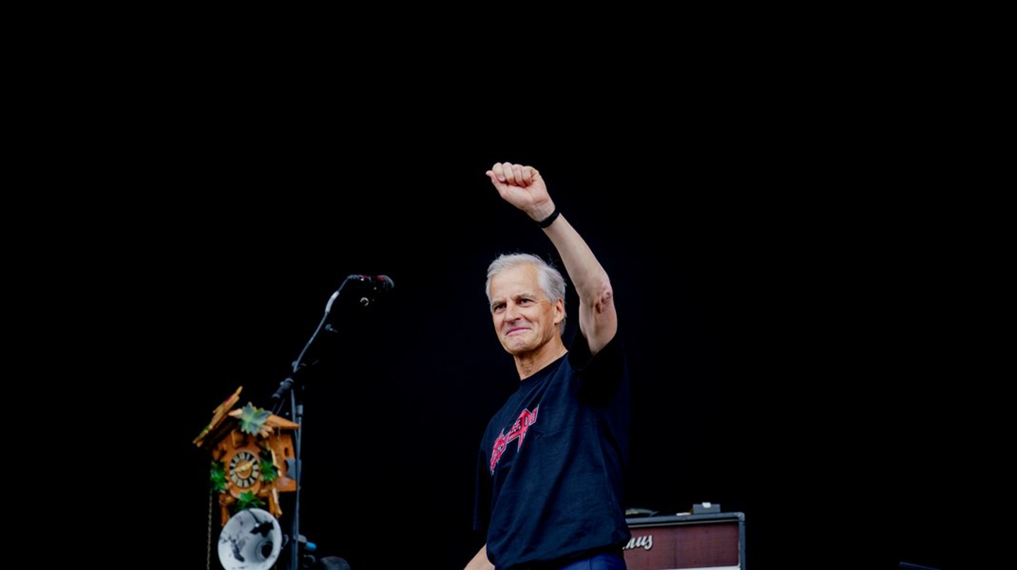 Denne uken starter Jonas Gahr Støre for alvor sin valgkamp-turné. Første reisemål er Nordland. Bildet er fra åpningen av festivalen Tons of Rock tidligere i sommer.