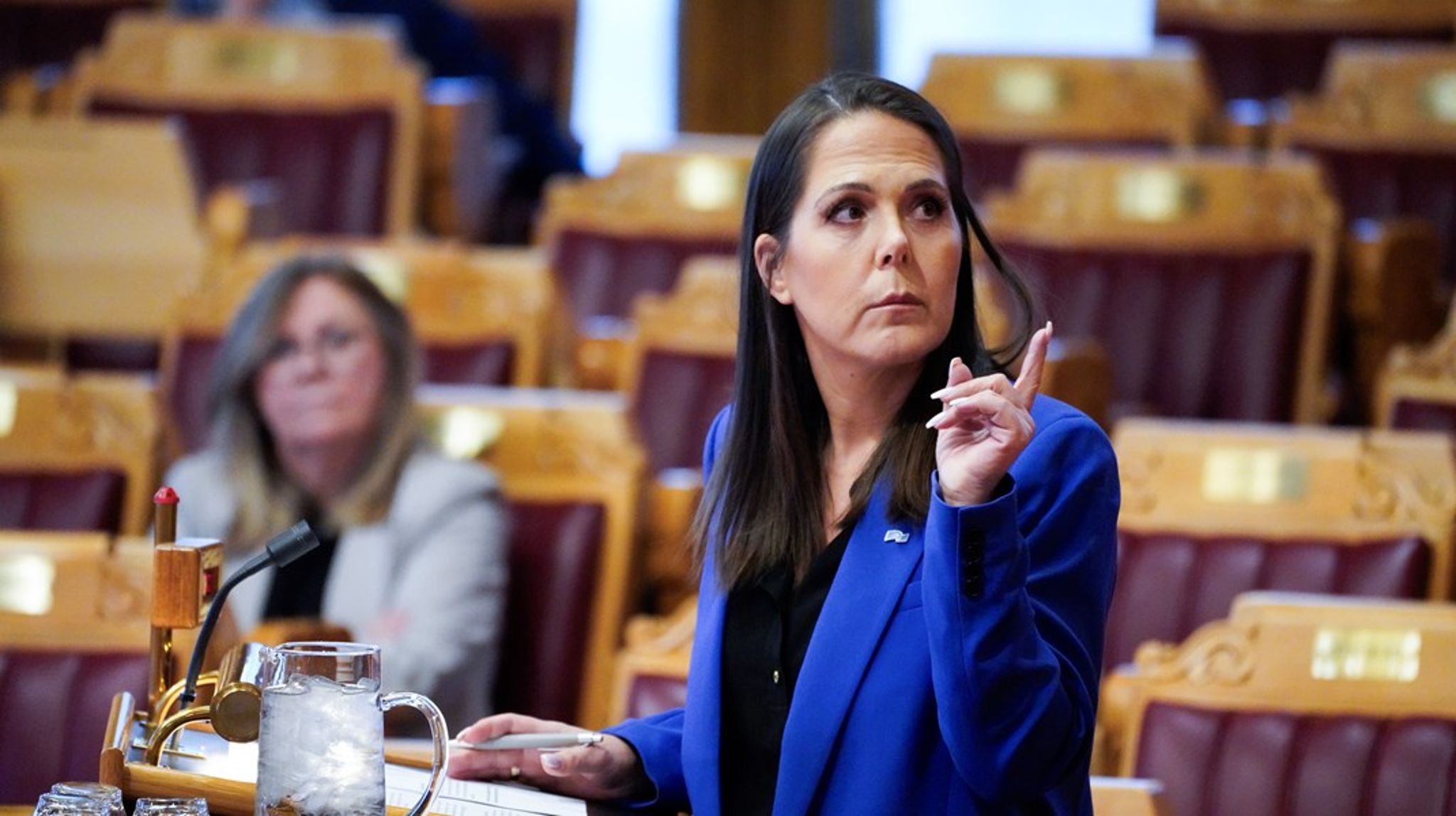 Høyres Lene Westgaard-Halle under stortingets spørretime.