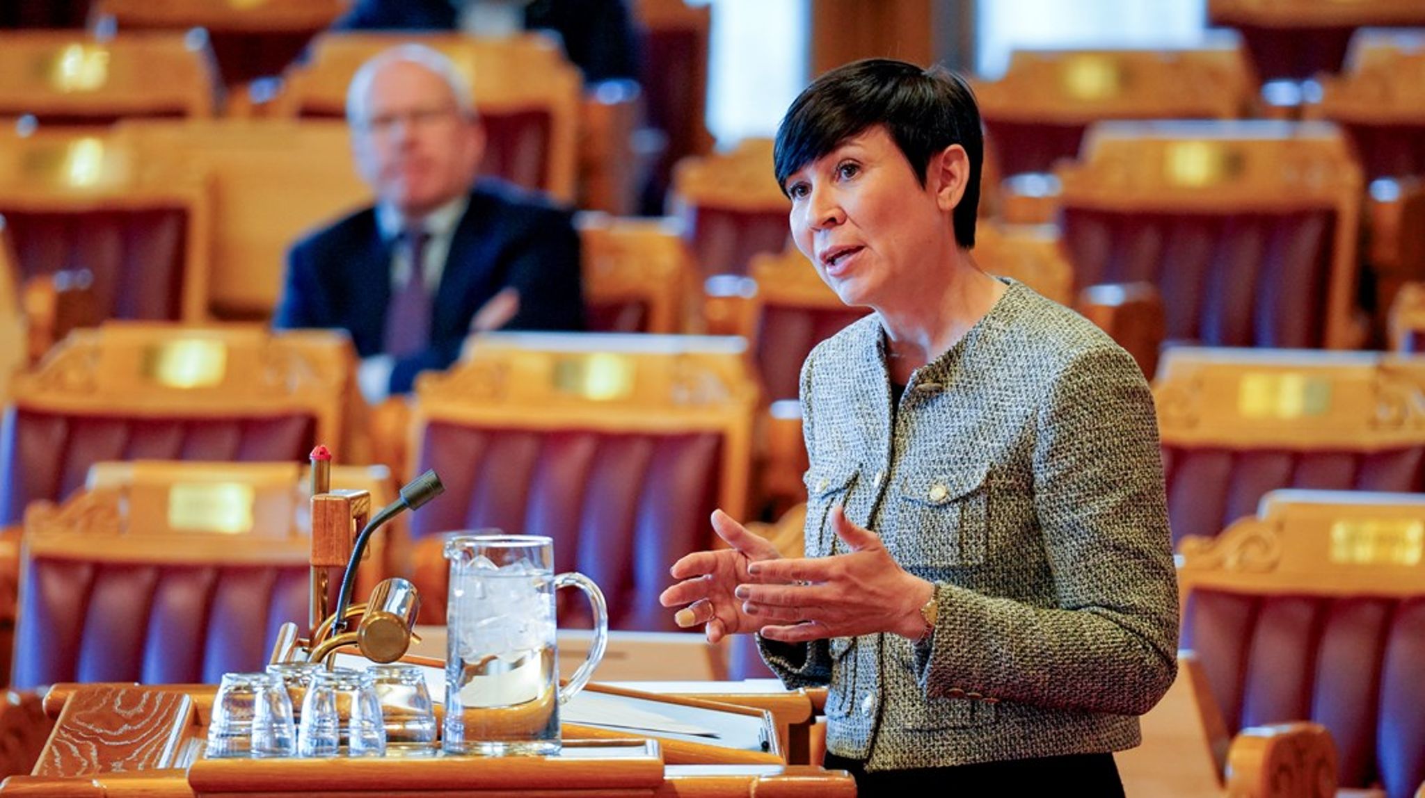 Utenriks- og forsvarssjef på Stortinget, Ine Eriksen Søreide (H), leder forhandlingene om langtidsplanen for forsvarssektoren. Denne uken er det åpen høring.