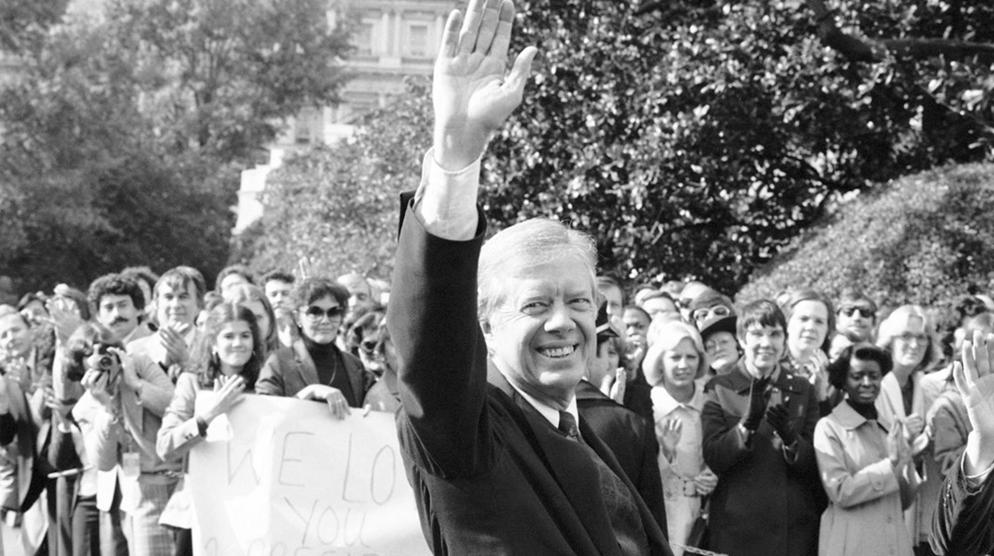 Jimmy Carter fikk bare en periode i Det hvite hus, men blir husket som en hedersmann. Bildet er fra 1980 etter valgnederlaget mot Ronald Reagan. 