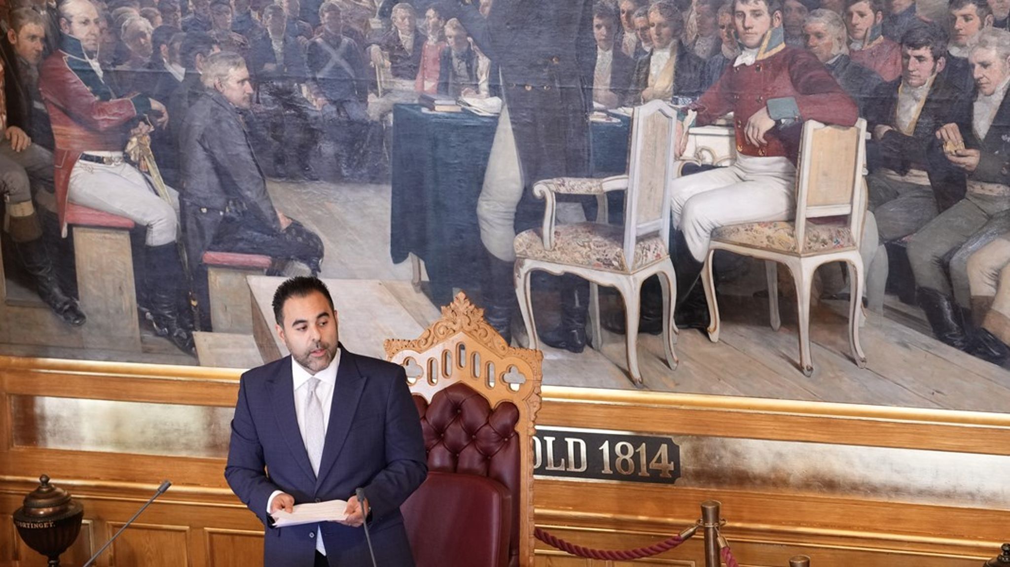 Stortingspresident Masud Gharahkhani skal til USA sammen med flere stortingspolitikere. Der skal de blant annet delta på en energikonferanse. 