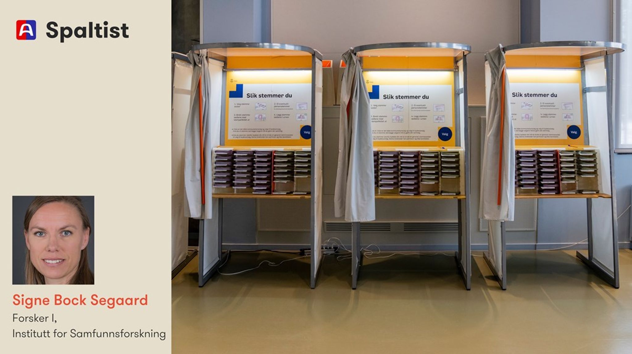Av egen erfaring vet jeg at valg av parti innebærer avveininger av hva som er viktig(st) og er et kompromiss mellom flere hensyn. Og det blir ikke lettere å være nykommer i et flyktig politisk landskap, skriver forsker Signe Boch Segaard, som også er spaltist hos Altinget Løvebakken. 