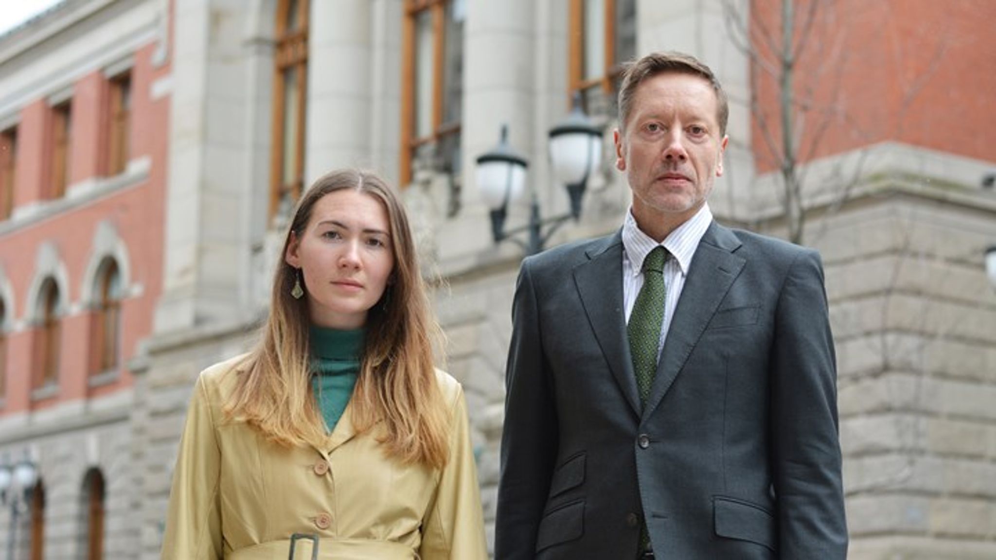 Sigrid Hoddevik Losnegård, leder i Natur og Ungdom, og Frode Plym, leder i Greenpeace.