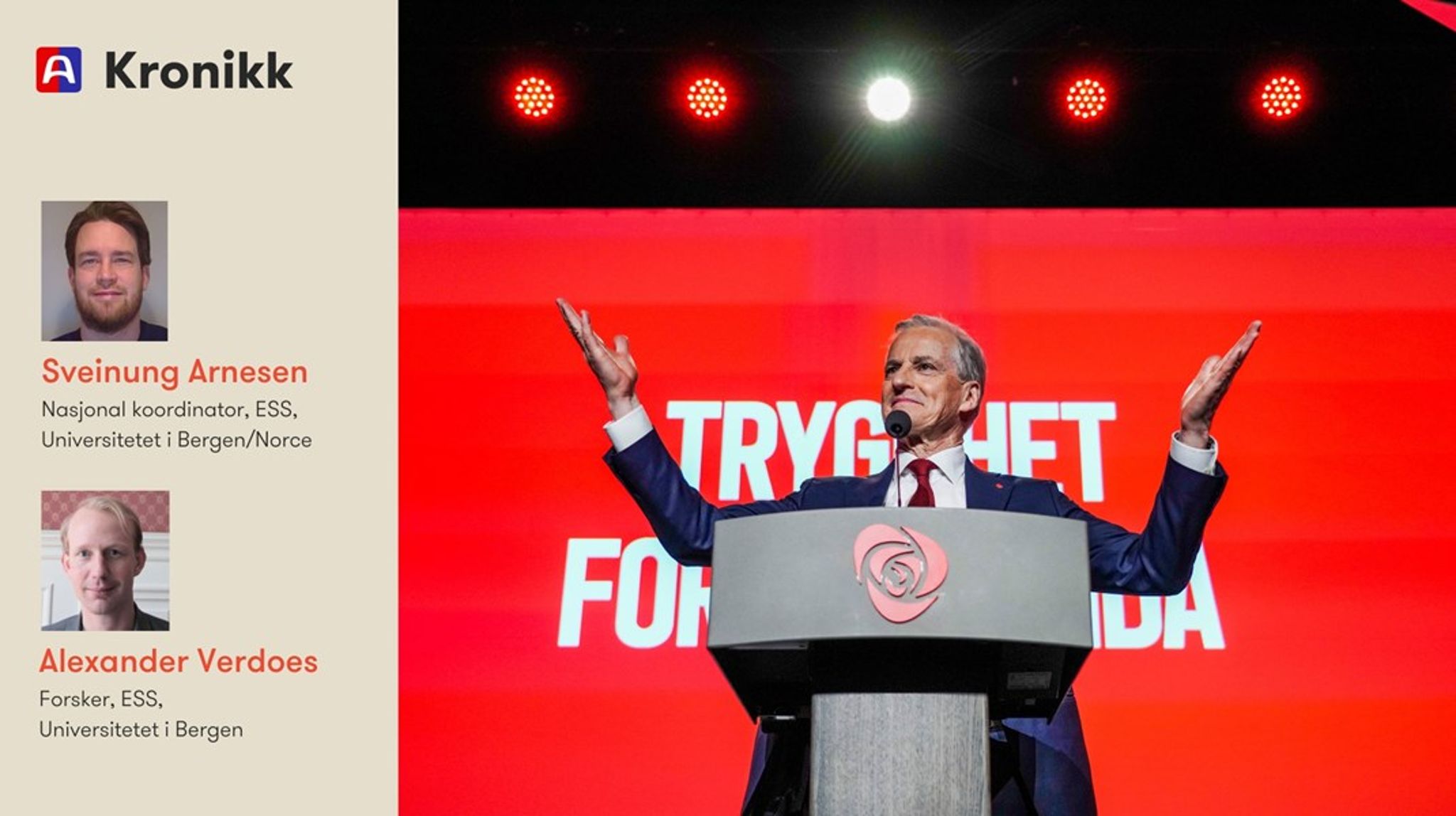 Med fortsatt posisjon som landets største parti, står Arbeiderpartiet sterkere enn mange andre sosialdemokratiske partier i Europa, skriver innleggsforfatterne.