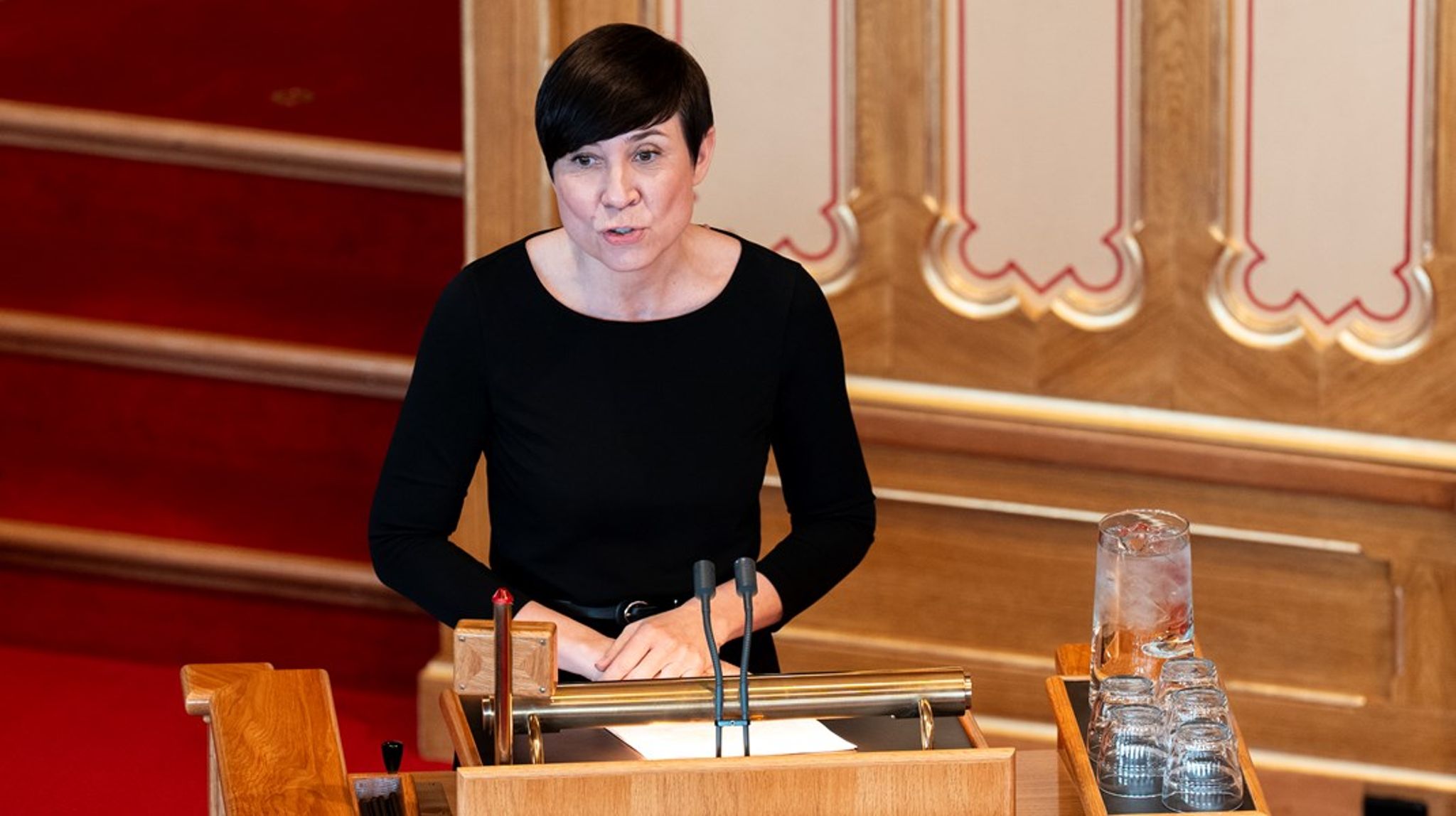 Ine Eriksen Søreide (H) var leder for utenriks- og forsvarskomiteen i forrige periode. Det er foreløpig ikke kjent om hun fortsetter som leder, men Høyre har i alle fall fått ledervervet for komiteen også kommende periode.