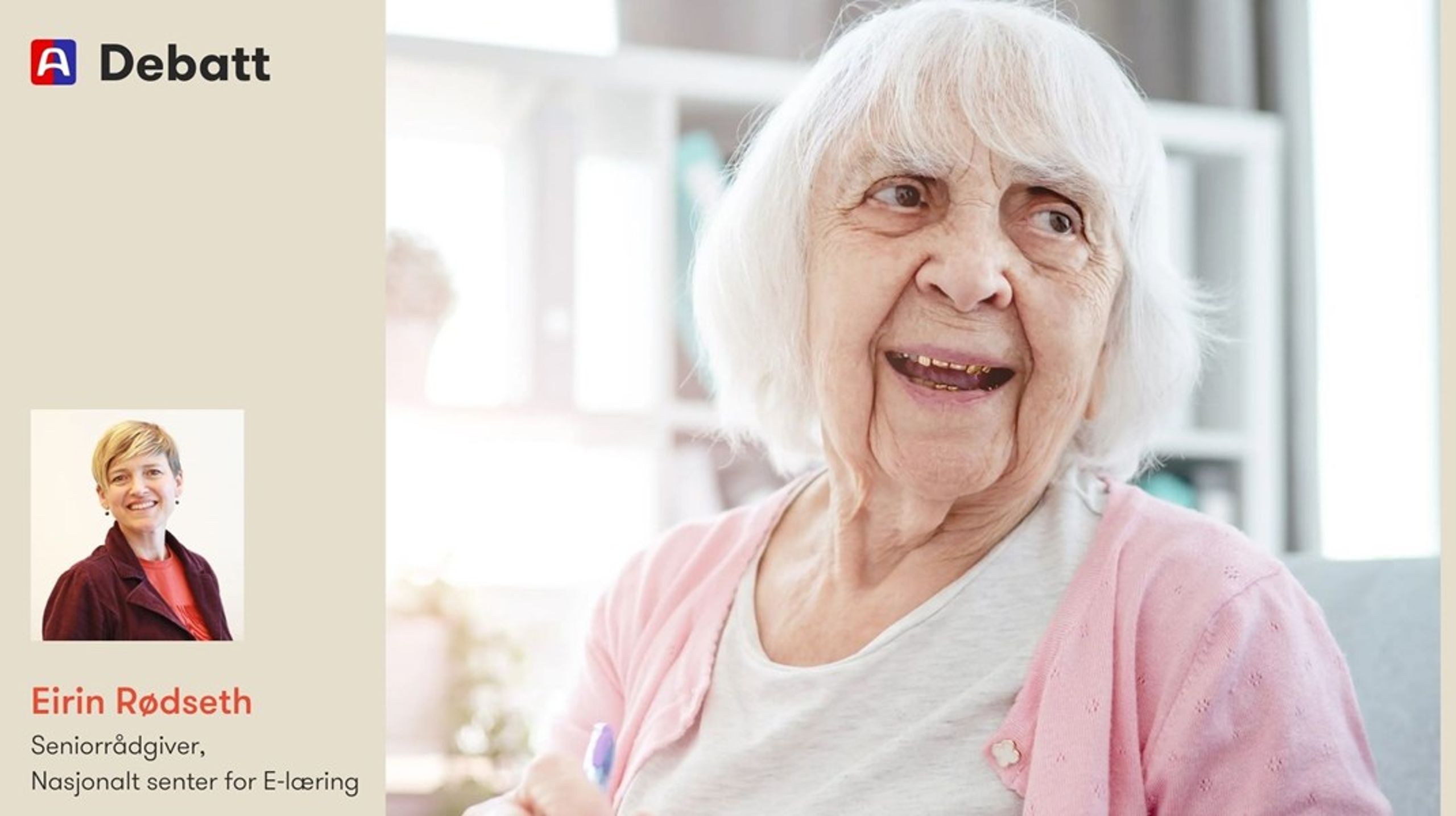 For å motvirke digitalt utenforskap grunnet alder, etnisitet, funksjonsnedsettelse, sosioøkonomisk status og geografi må pasienten og deres interesseorganisasjoner medvirke når løsningene utvikles, forbedres og evalueres, skriver seniorrådgiver i Nasjonalt senter for e-helseforskning, Eirin Rødseth.