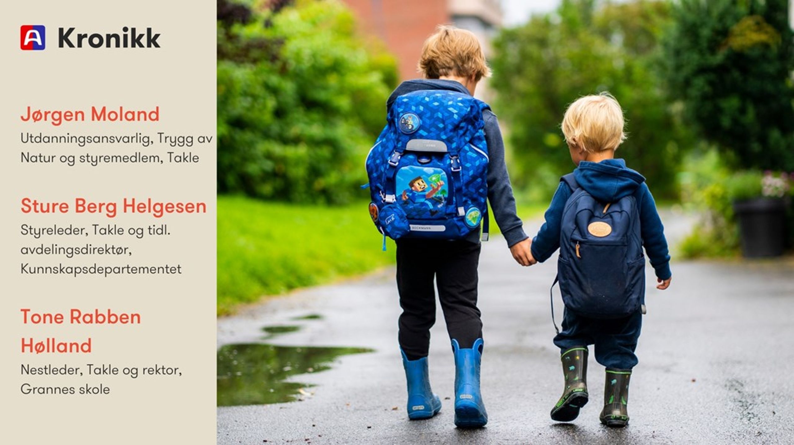 Barn trenger ikke at vi gjør mer&nbsp;<i>rundt&nbsp;dem</i>. De trenger at vi gjør mer&nbsp;– smått og stort – <i>sammen med</i>&nbsp;dem, skriver innleggsforfatterne.