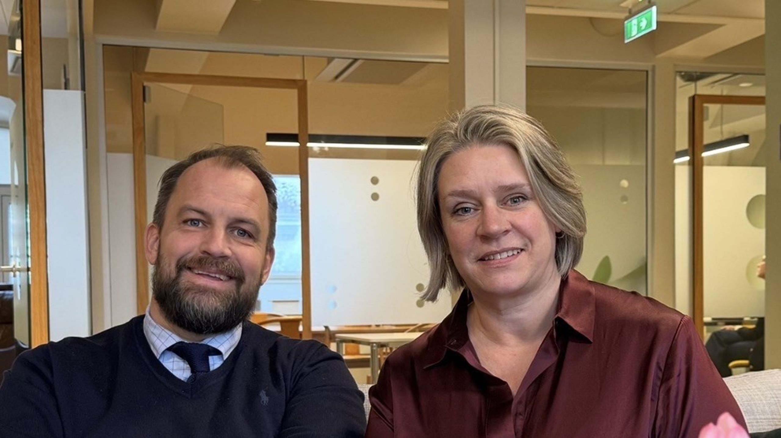 Kristian Hvilen sammen med nysigneringen Marte Mjøs Persen.