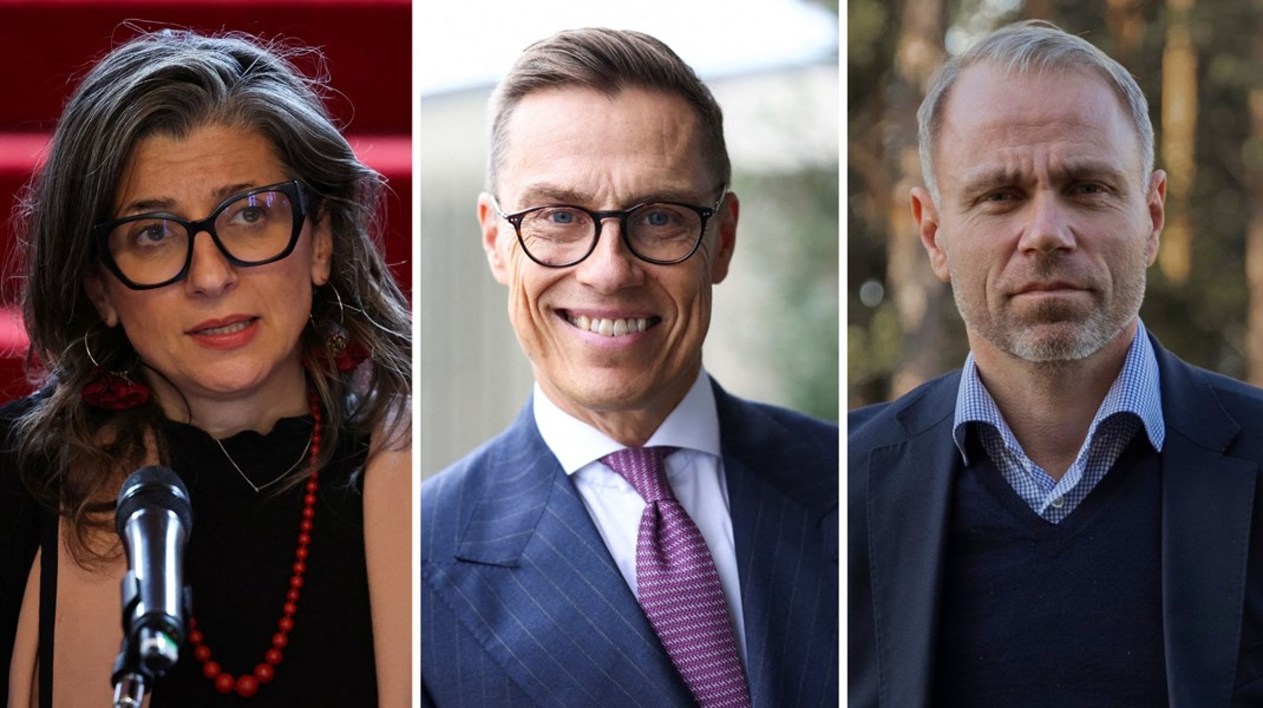 Tre av vårens sakprosaforfattere: Francesca Albanese, FNs spesialrapportør for de okkuperte palestinske områdene, Finlands president Alexander Stubb og Helge Mehus, tidligere sjef for beredskapstroppen og avdelingsdirektør i PST.