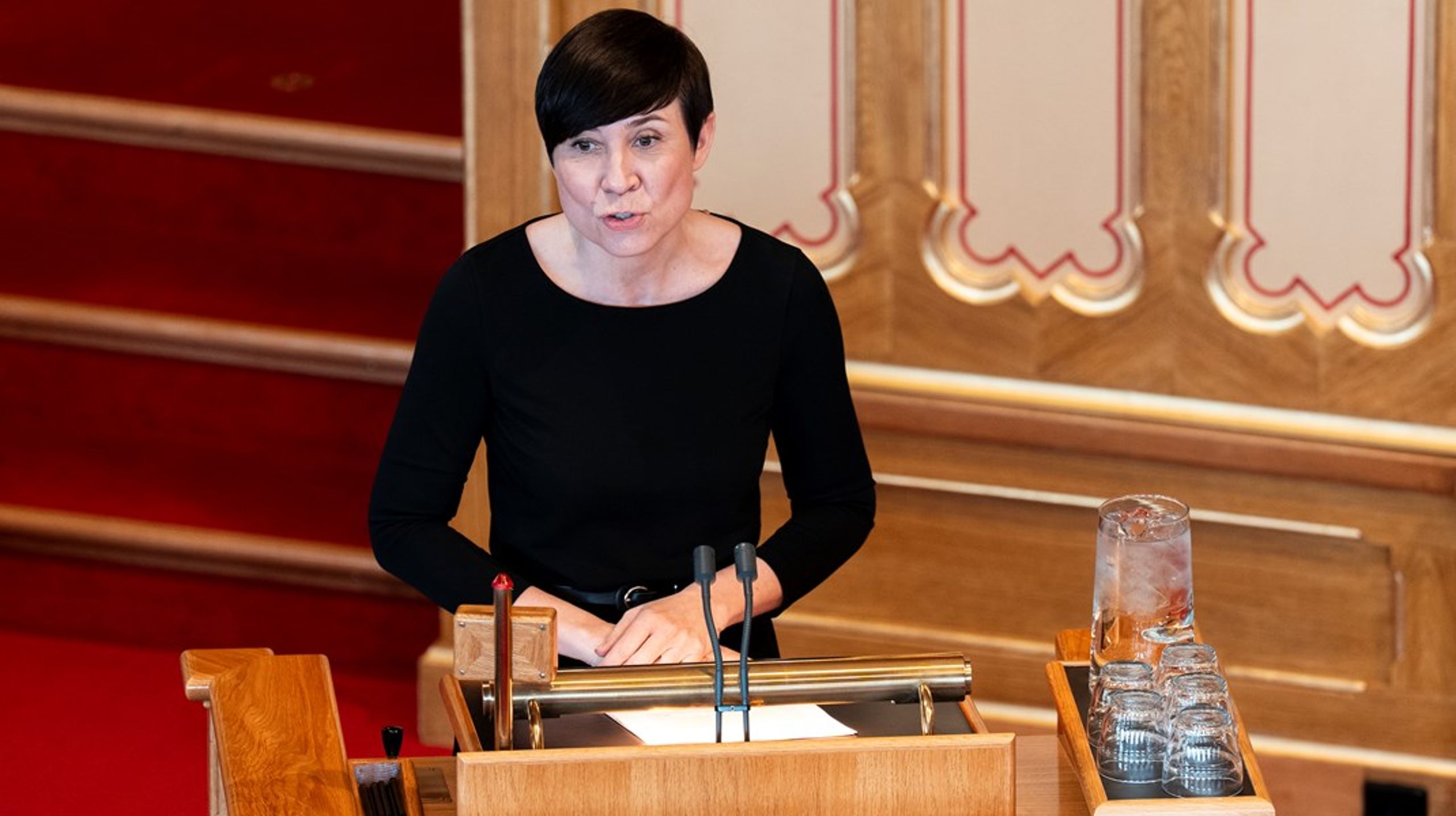 Tilgangen til strømnettet for forsvarsindustrien var tema, da Ine Eriksen Søreide utfordret statsministeren i Stortinget forrige uke.