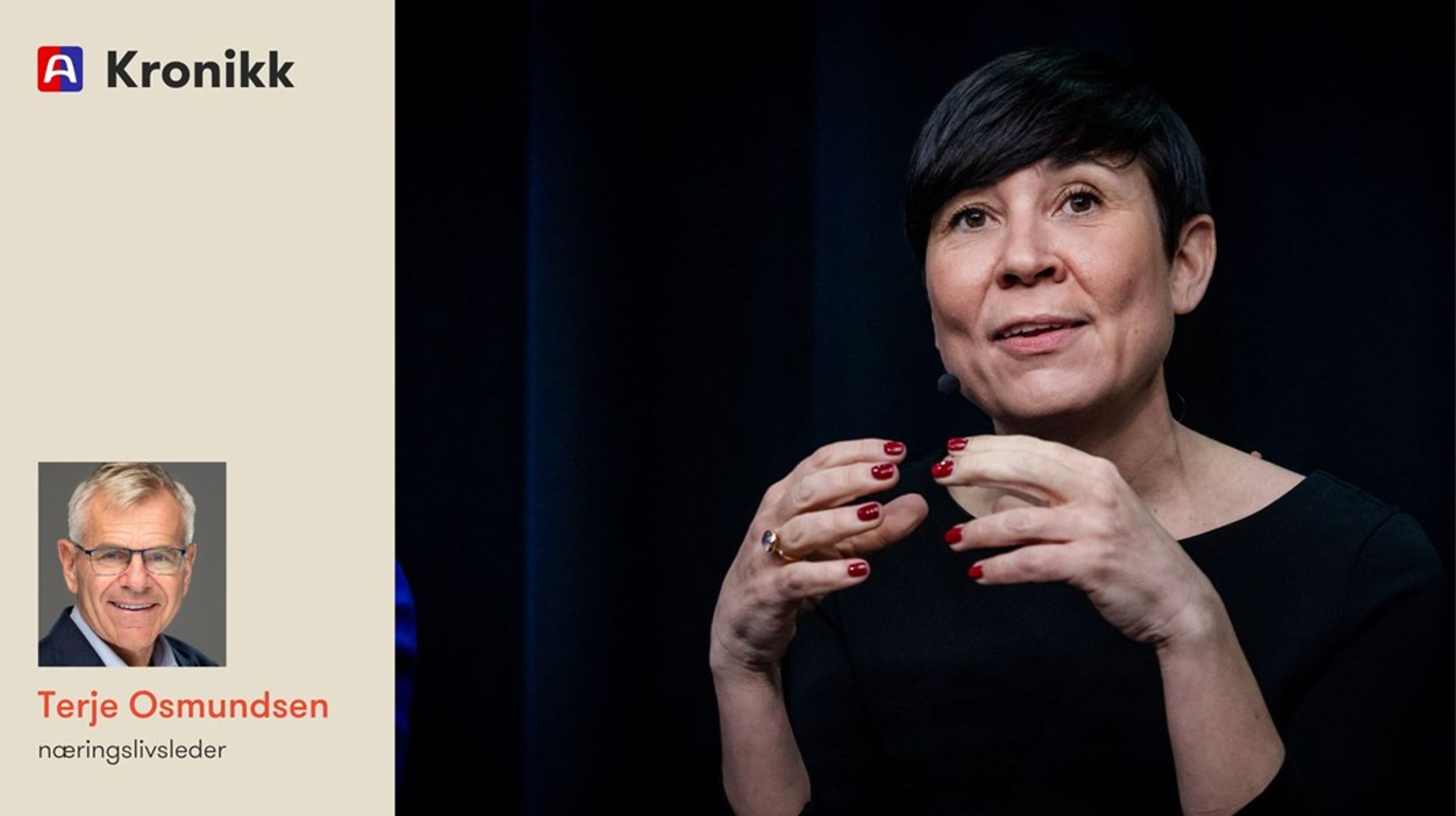 Ine Eriksen Søreide får oppgaven med å gjøre Høyre mindre systemtro. Tidligere Høyre-politiker Terje Osmundsen har lang fartstid fra næringslivet, og mener det er tre områder som peker seg ut som særlig viktige for store reformer.&nbsp;