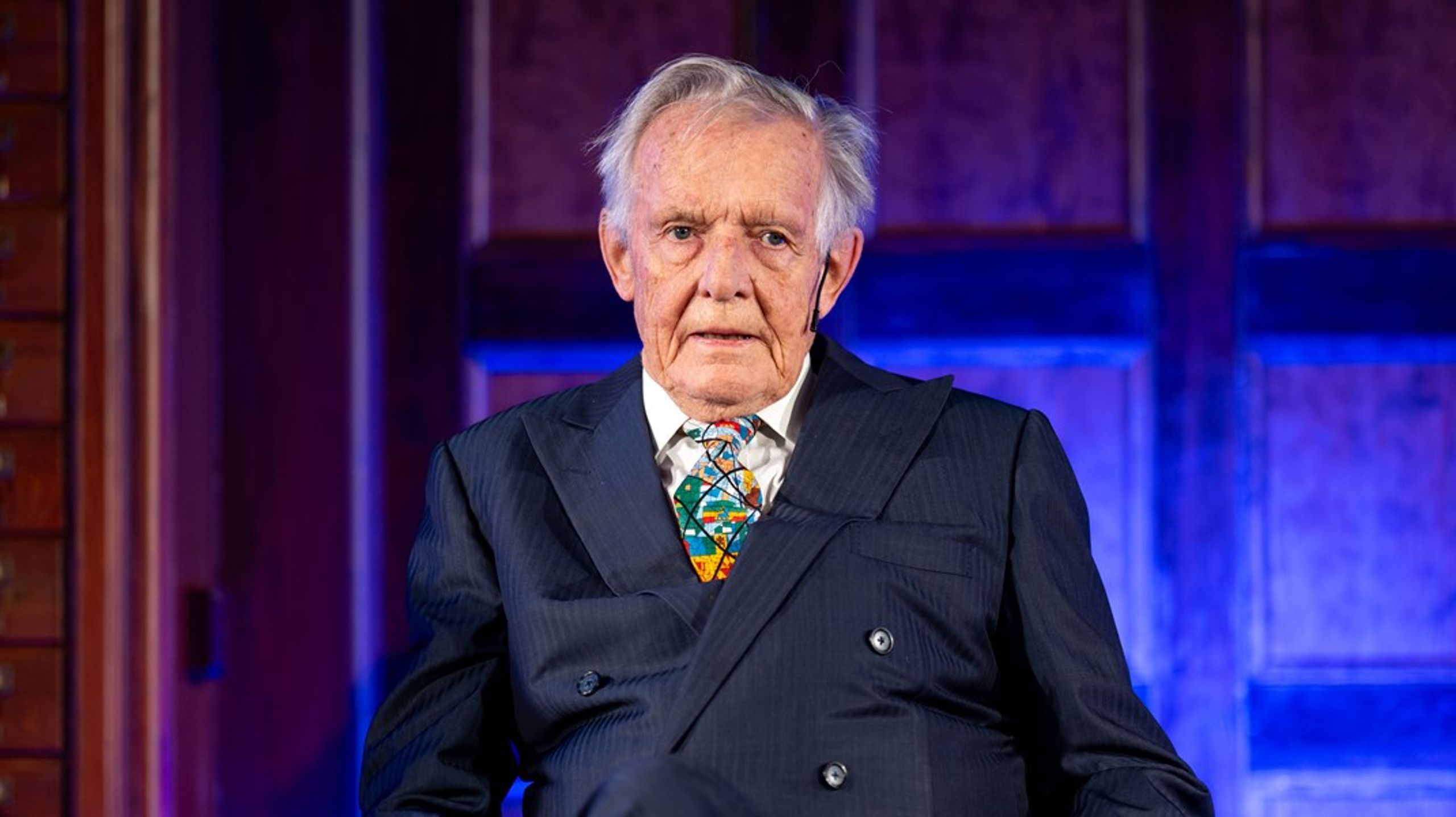 Lege og global helseekspert Tore Godal (87), her under&nbsp;lanseringen av biografien «Norges dyreste mann – Historien om legen Tore Godal» i 2025.