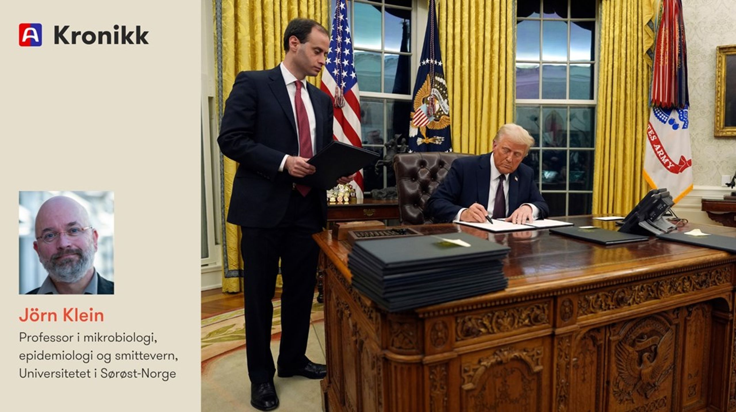 20. januar 2025 signerte Donald Trump ordren om USAs uttreden av WHO. 22. januar 2026 blir landets uttreden formelt gjeldende. Konsekvensene av dette er ifølge innleggsforfatteren ikke bare massiv selvskading, men en global trussel.