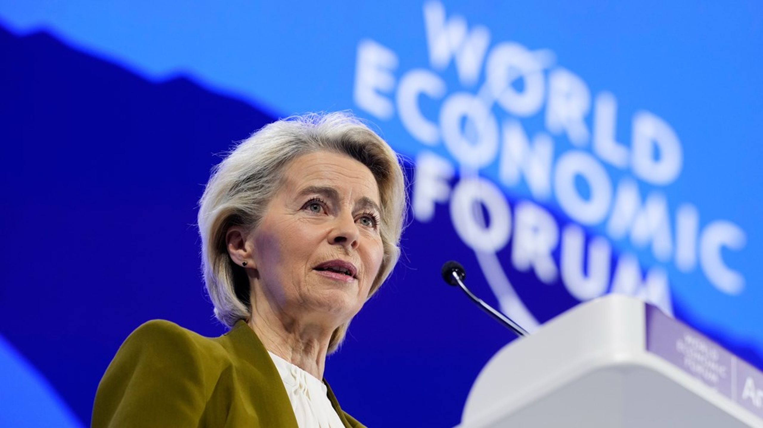 – De verdenspolitiske sjokkene tvinger oss til å bygge en ny form for europeisk uavhengighet, sa EU-kommisjonens president, Ursula von der Leyen, under en tale til World Economic Forum i Davos tirsdag.