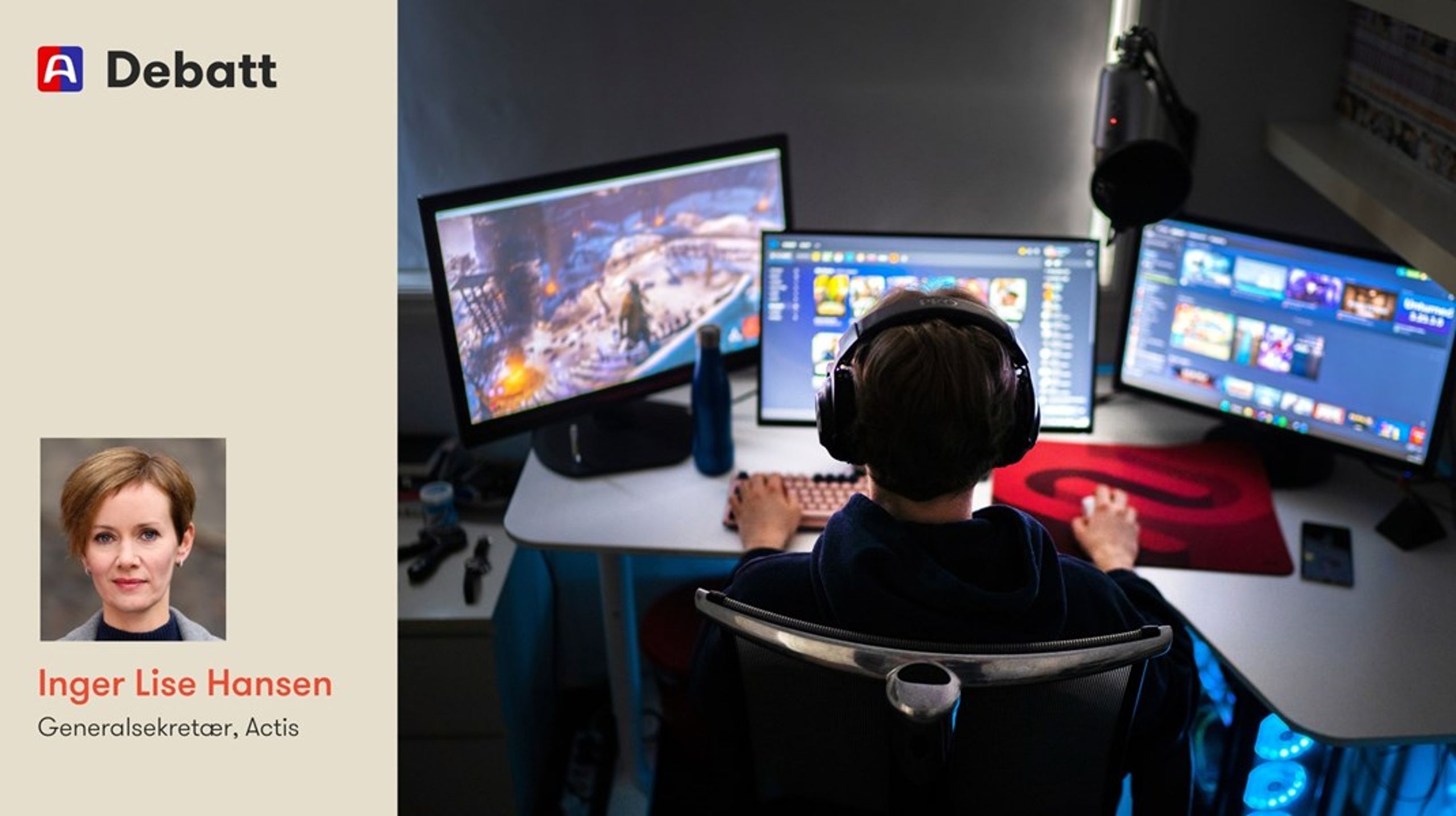 Regjeringen hopper bukk over reguleringer som omhandler et vesentlig digitalt oppholdssted for nesten alle barn og unge: gaming og dataspill, skriver Inger Lise Hansen.