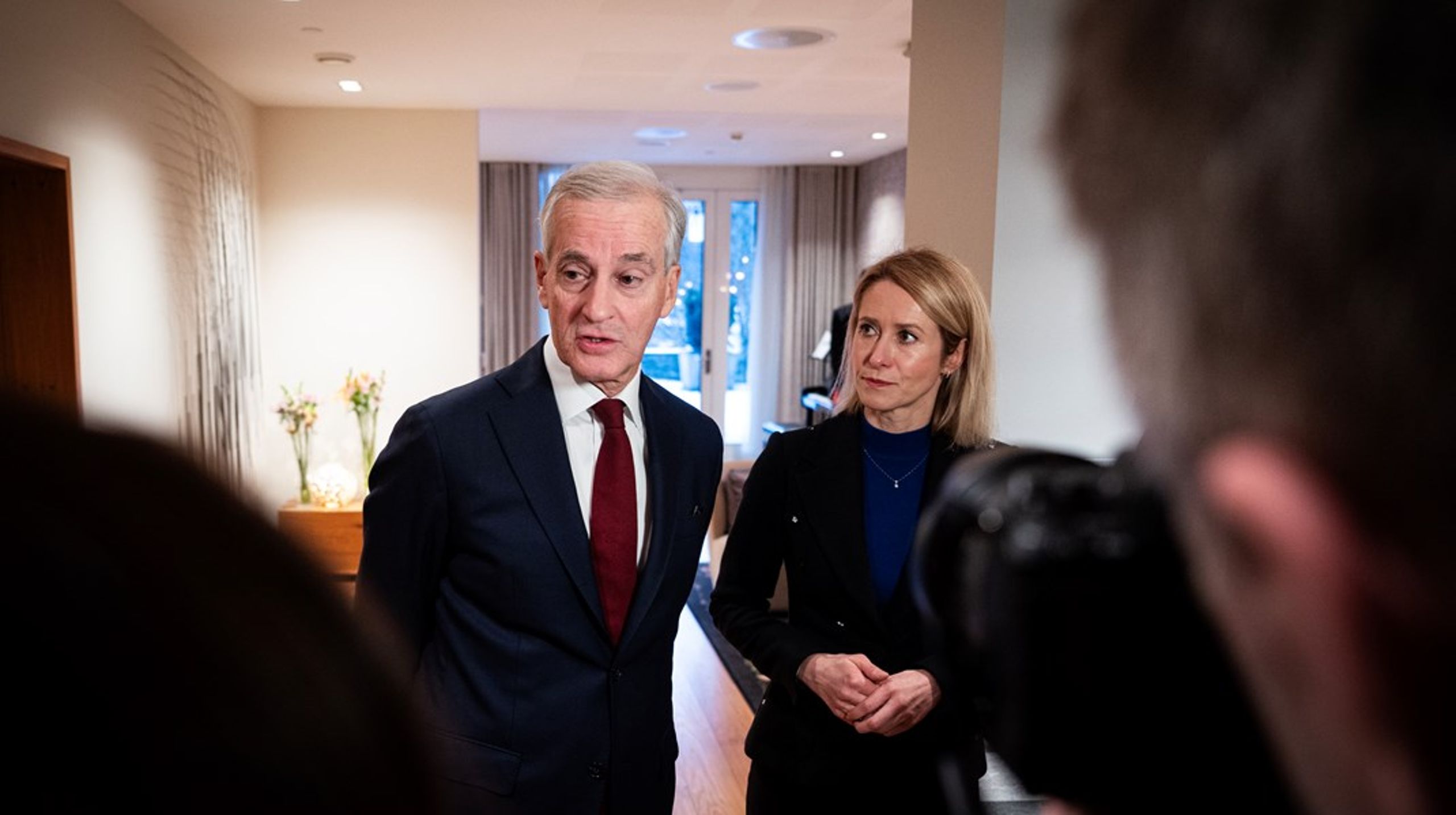 Statsminister Jonas Gahr Støre (Ap) avholdt et frokostmøte med EUs utenrikssjef, Kaja Kallas, mandag.
