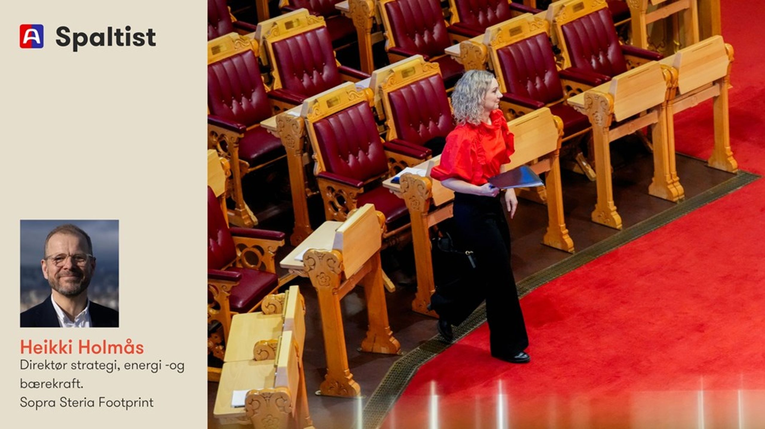 Det er et absolutt must at fellesføringene strammes opp til 2027, om regjeringen ønsker at statens mange hoder skal bidra til å nå klima-, natur- og energieffektiviseringsmålene staten selv har satt, skriver spaltist Heikki Holmås. Her representert ved forvaltningsminister Karianne Tung, som har ansvaret i regjeringen.