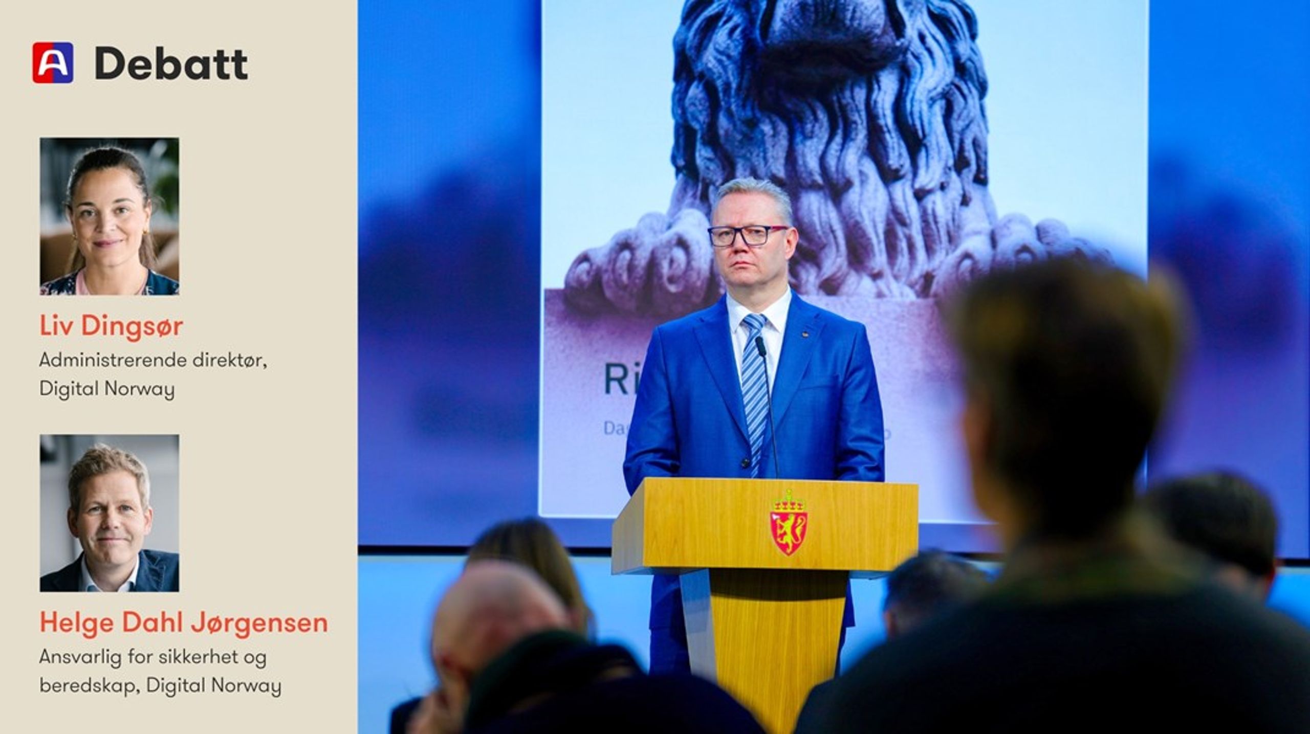 I begynnelsen av februar presenterte NSM-direktør&nbsp;Arne Christian Haugstøyl årets trusselvurderinger. Truslene mot Norge blir stadig&nbsp;mer sammensatte, mer vedvarende, og utspiller seg i gråsonen under terskelen for krig. Når vi trues på tvers av bransjer, sektorer og geografi, må også styringen bli mer samordnet, mener innleggsforfatterne.