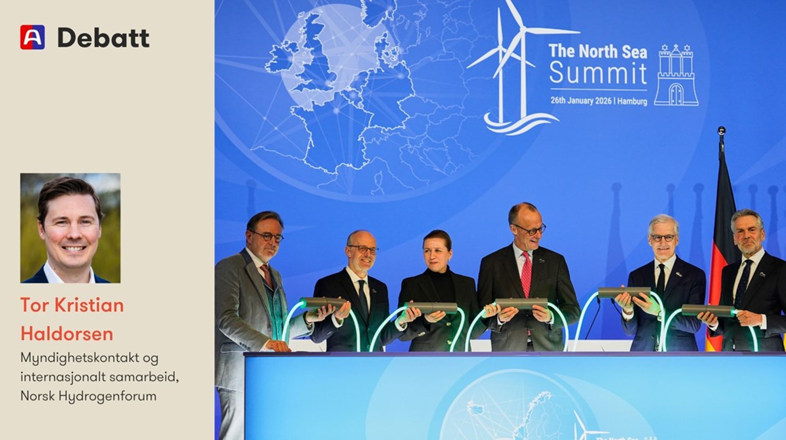 Under et toppmøte i Hamburg 26. januar annonserte flere medlemsland&nbsp;en fornyet satsing på havvind og felles energiinfrastruktur i Nordsjøen. Parallelt har kommisjonen nylig presentert en pakke av lovforslag som skal akselerere utbyggingen av infrastruktur for transport av strøm og hydrogen, skriver innleggsforfatteren.