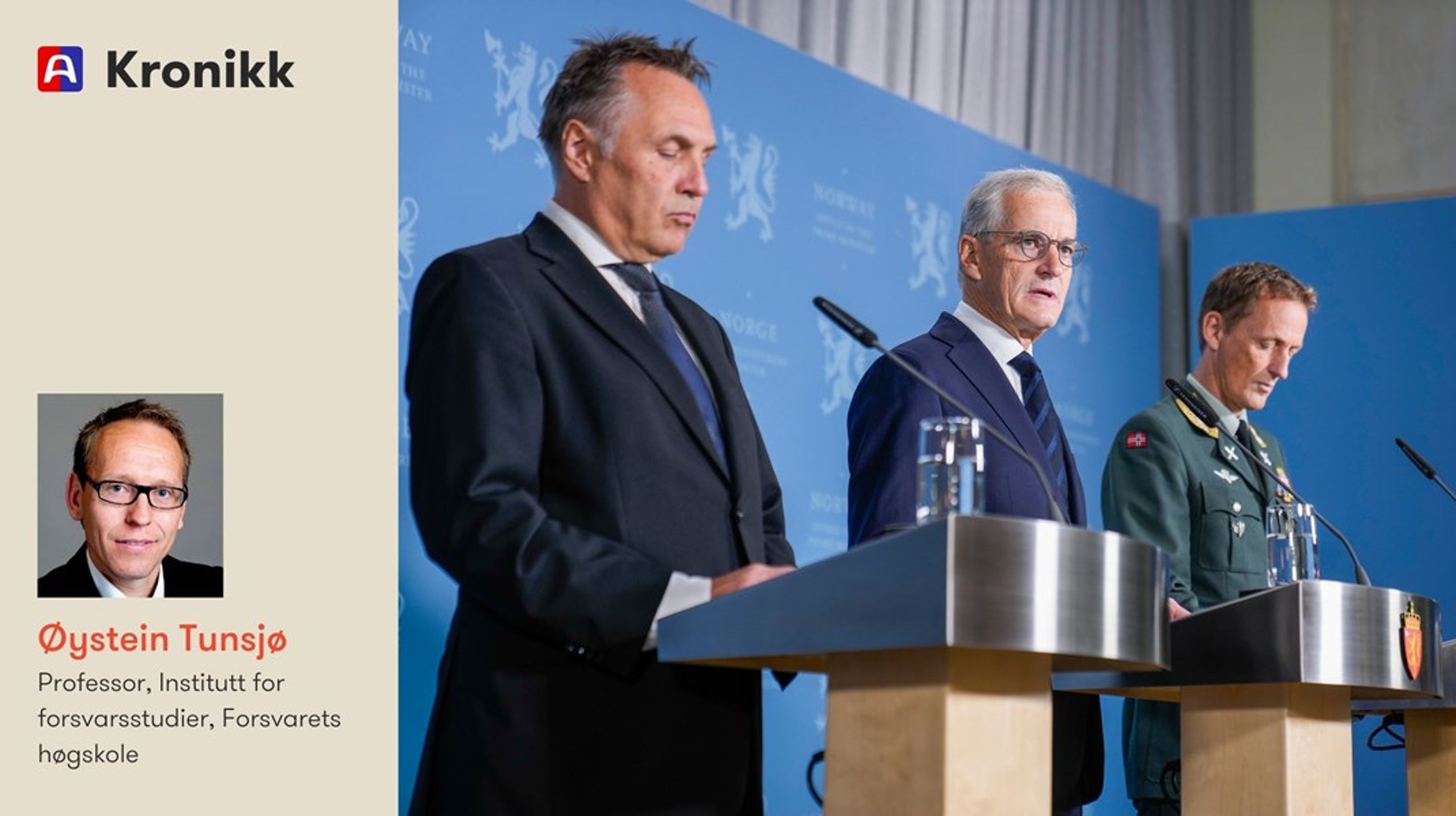 Kombinasjonen av tilpasset gardering mot henholdsvis USA og Kina, tett samarbeid med Europa og balansering av Russland utgjør en ny sikkerhetspolitisk strategi for Norge. Utfordringen er om den vil gi like mye sikkerhet og stabilitet i Europa som den amerikanske sikkerhetsgarantien har gjort i 80 år, skriver Tunsjø.