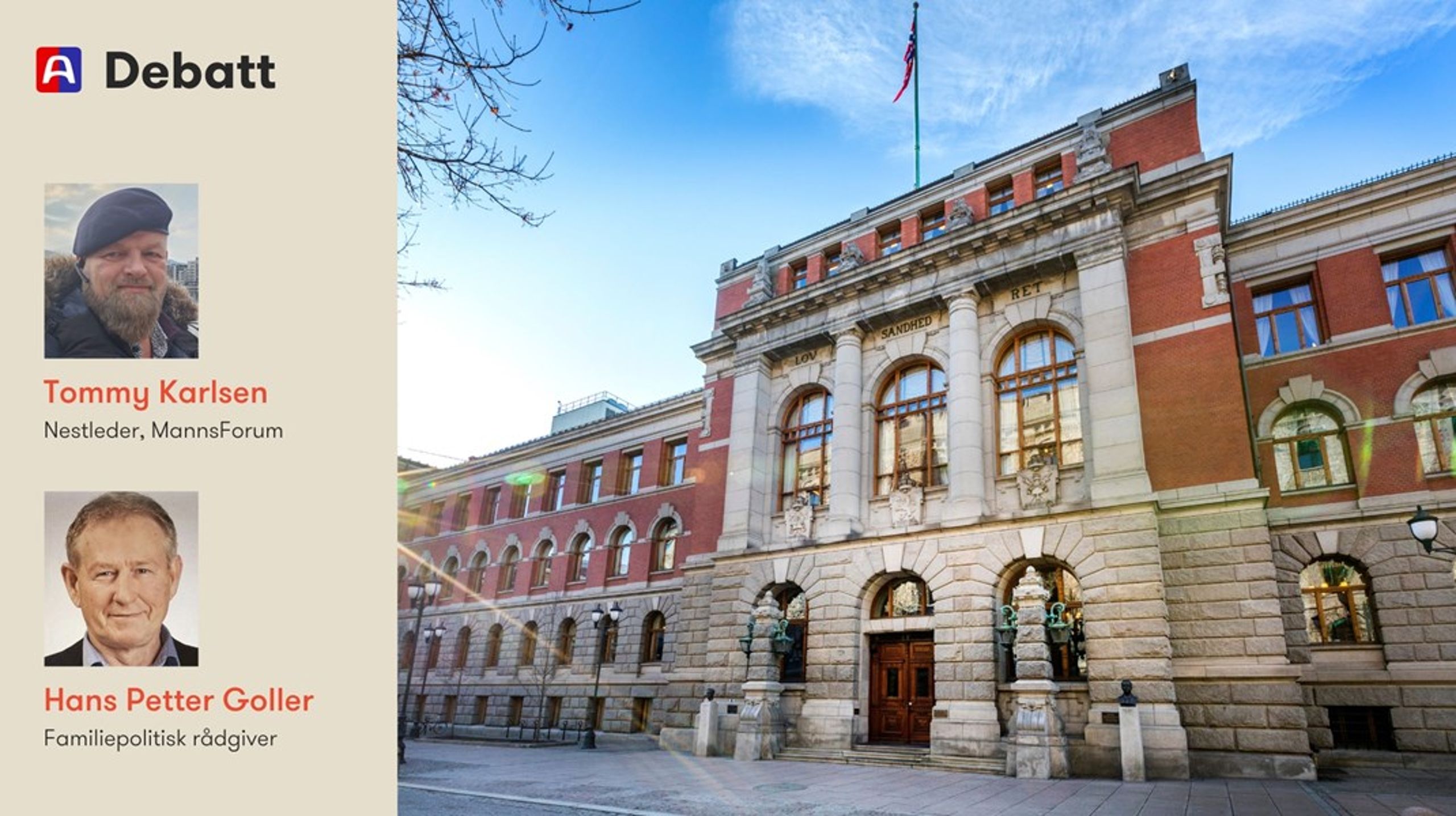 Rettsstaten skal være blind for kjønn, men se mennesket og handlingen. I dag er situasjonen motsatt: Retten ser kjønnet, og lukker øynene for ulikheten det skaper, skriver innleggsforfatterne.