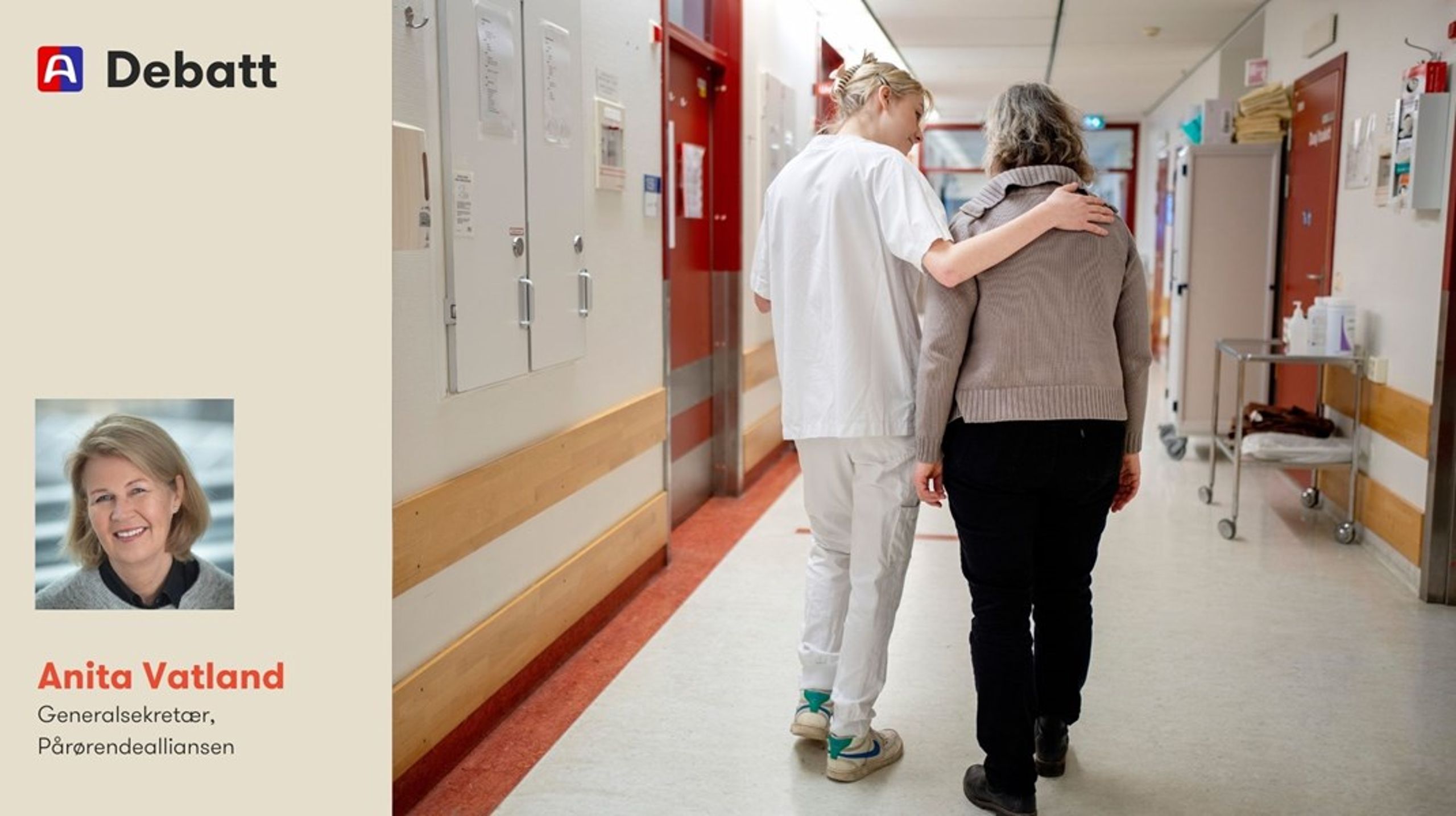 De som ser eldreomsorgen på avstand, kan fortsatt tro på løftene om hjelp og omsorg den dagen det trengs, skriver Anita Vatland, generalsekretær i Pårørendealliansen.