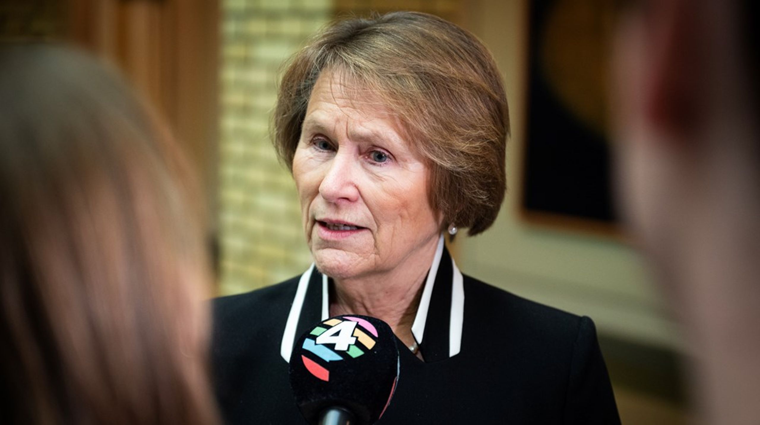 Utvalgsleder Grete Faremo leverte årsmeldingen til Stortinget onsdag.