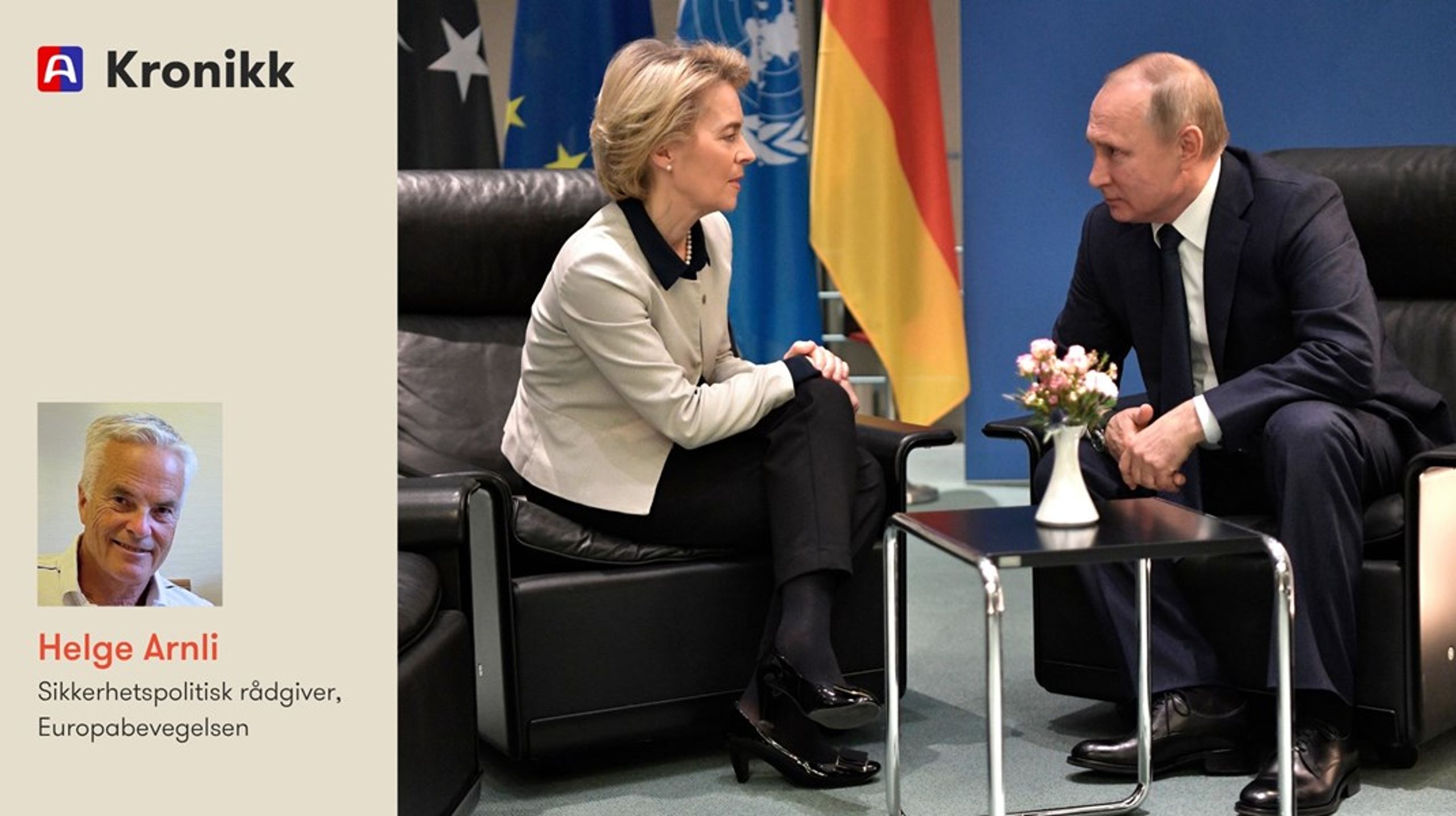 I 2020 møttes Ursula von der Leyen og Vladimir Putin i Berlin. Siden den gang har svært mye endret seg.