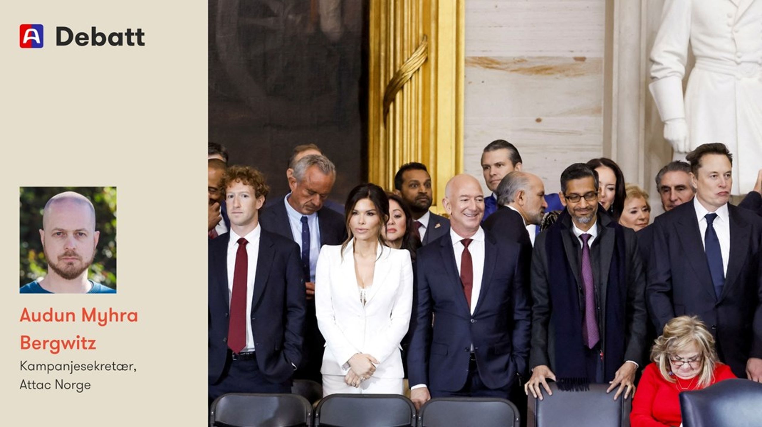 Så lenge norske politikere ikke tar innover seg at KI-bobla kommer til å sprekke, og legger planer for det, så overlater vi til tek-oligarkenes utvalgte president å bestemme hva som kommer til å skje, mener innleggsforfatteren.