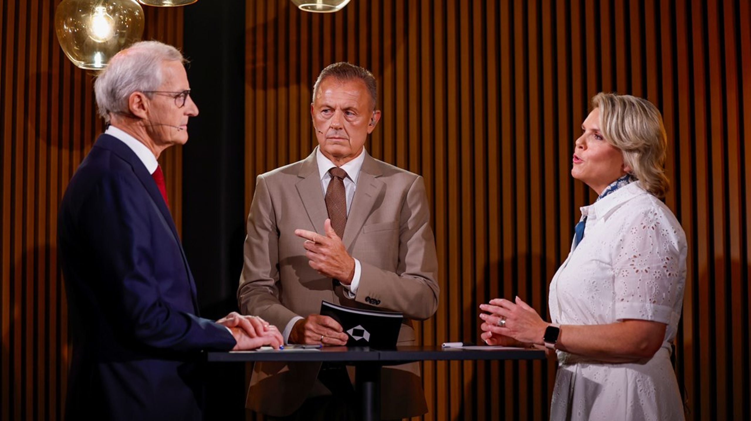Gunnar Stavrum ledet partilederdebatt før stortingsvalget i fjor.