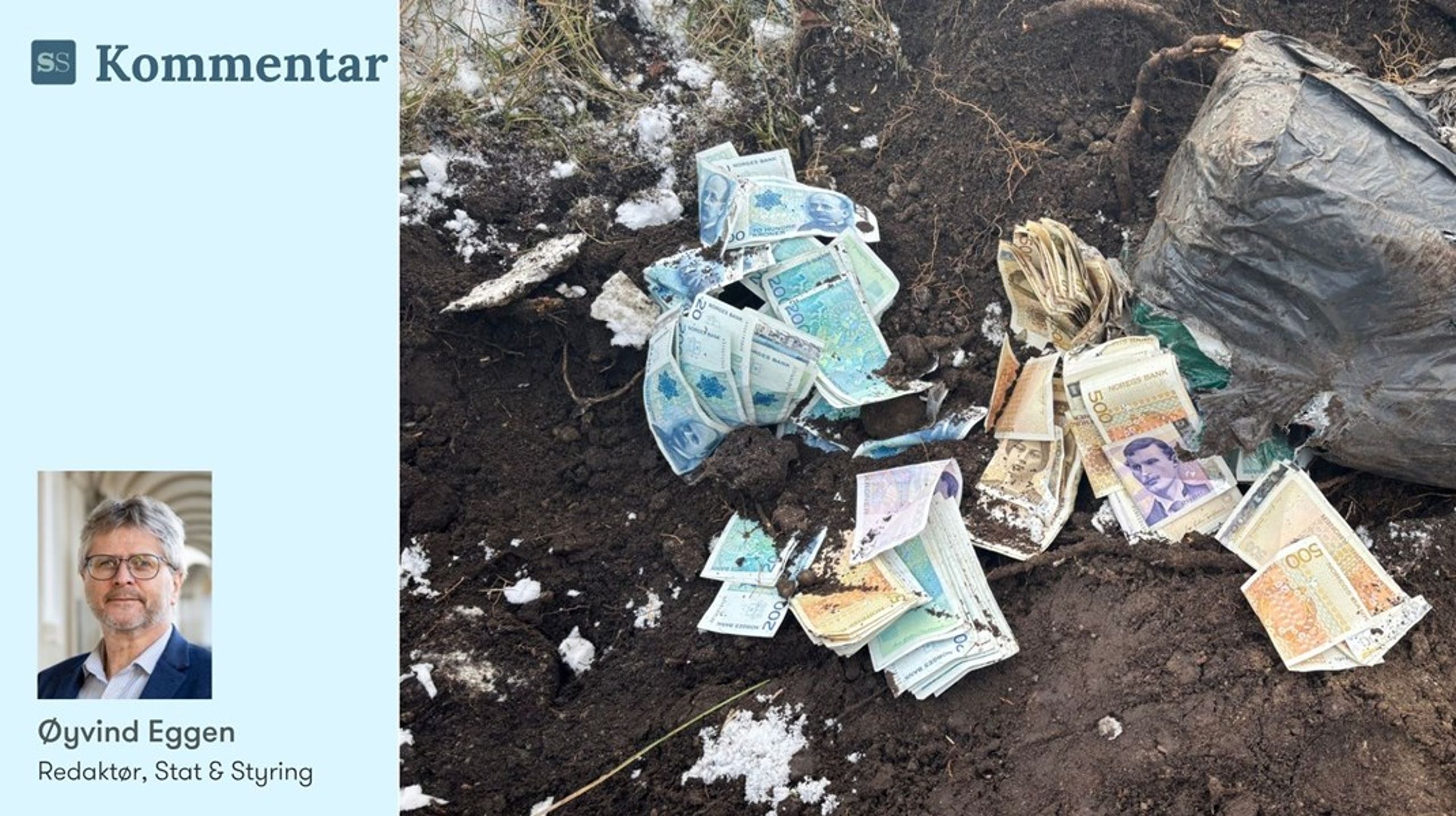 Redaktør Øyvind Eggen kritiserer Danby Choi for sin respons på et innslag i NRK Ekko om sløseridebatten. I sendingen ble det sagt at sløseridebatten ofte handler om anekdoter; derfor dette urelaterte bildet av penger funnet i Sandnes i januar 2026.&nbsp;