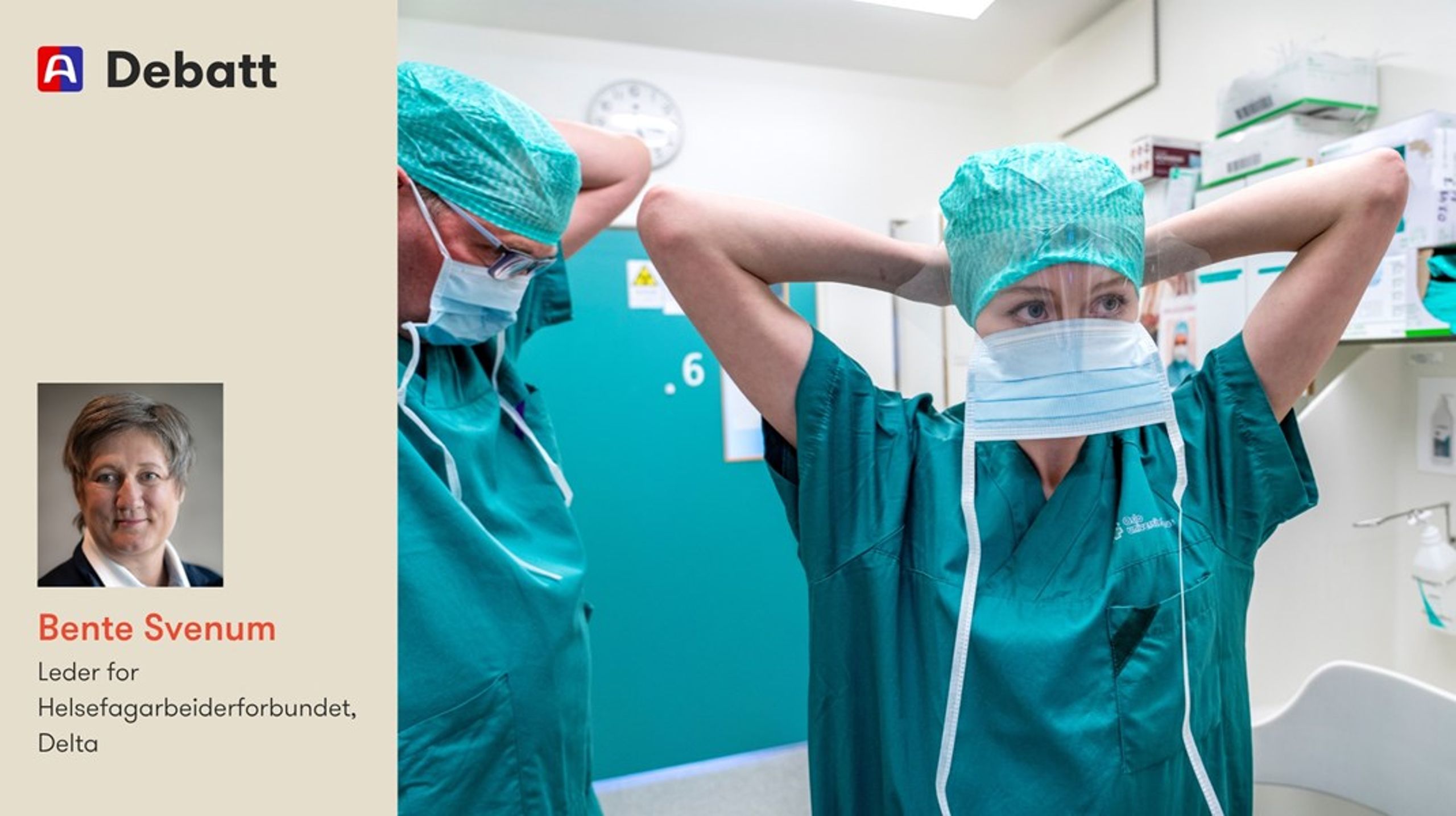 «Dersom Vestre&nbsp;sitt&nbsp;utspill skal bli mer enn gode intensjoner, må ett budskap være helt klart: Helsefagarbeidere er ikke en reservearmé –&nbsp;vi&nbsp;er fagpersonell», skriver lederen av Helsefagarbeiderforbundet i Delta.