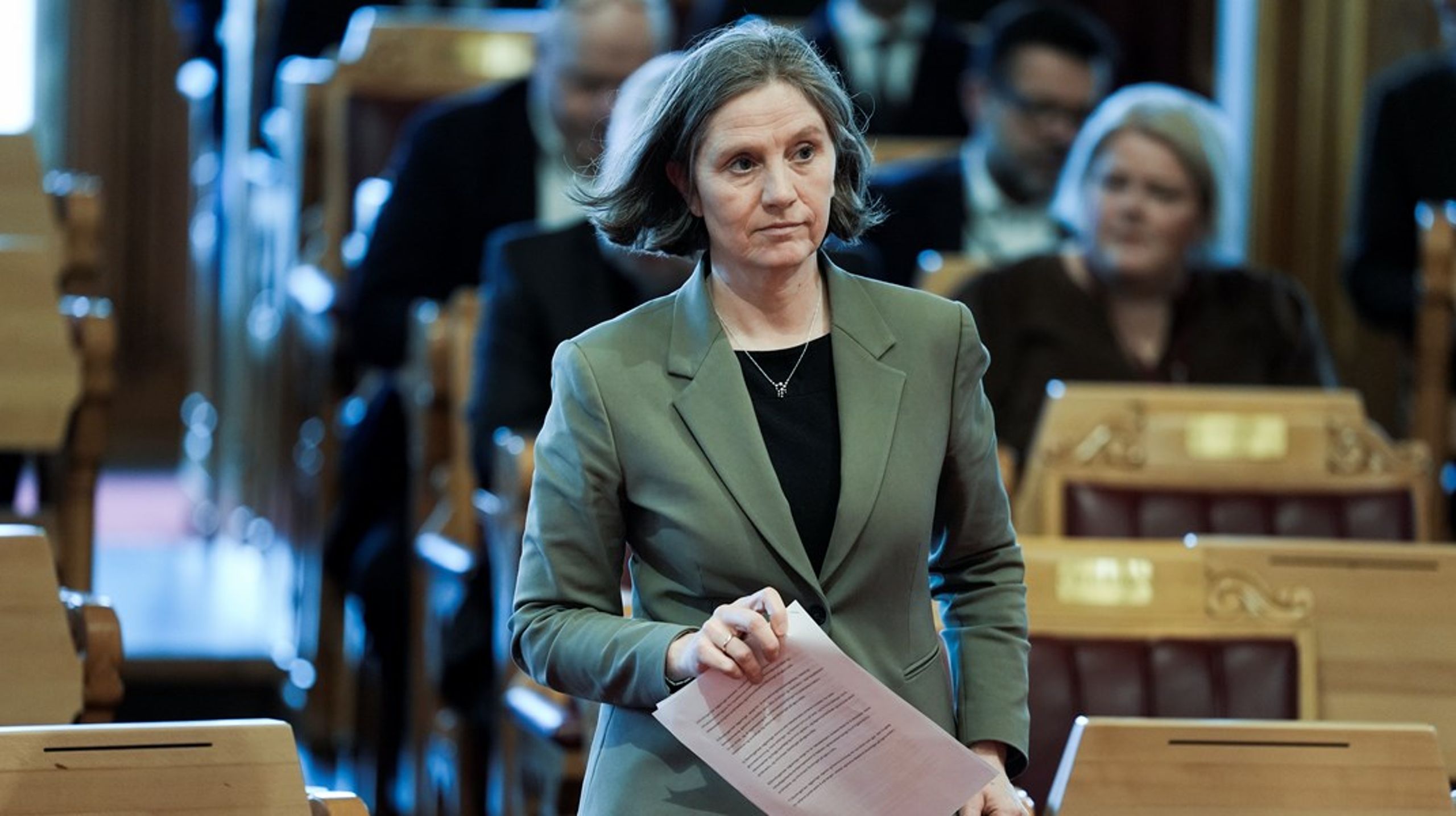 Stortingsrepresentant og leder av helse- og omsorgskomiteen på Stortinget, Kjersti Toppe (Sp), var en av representantene som tok til orde for å stanse anbud på rehabiliteringstilbud.