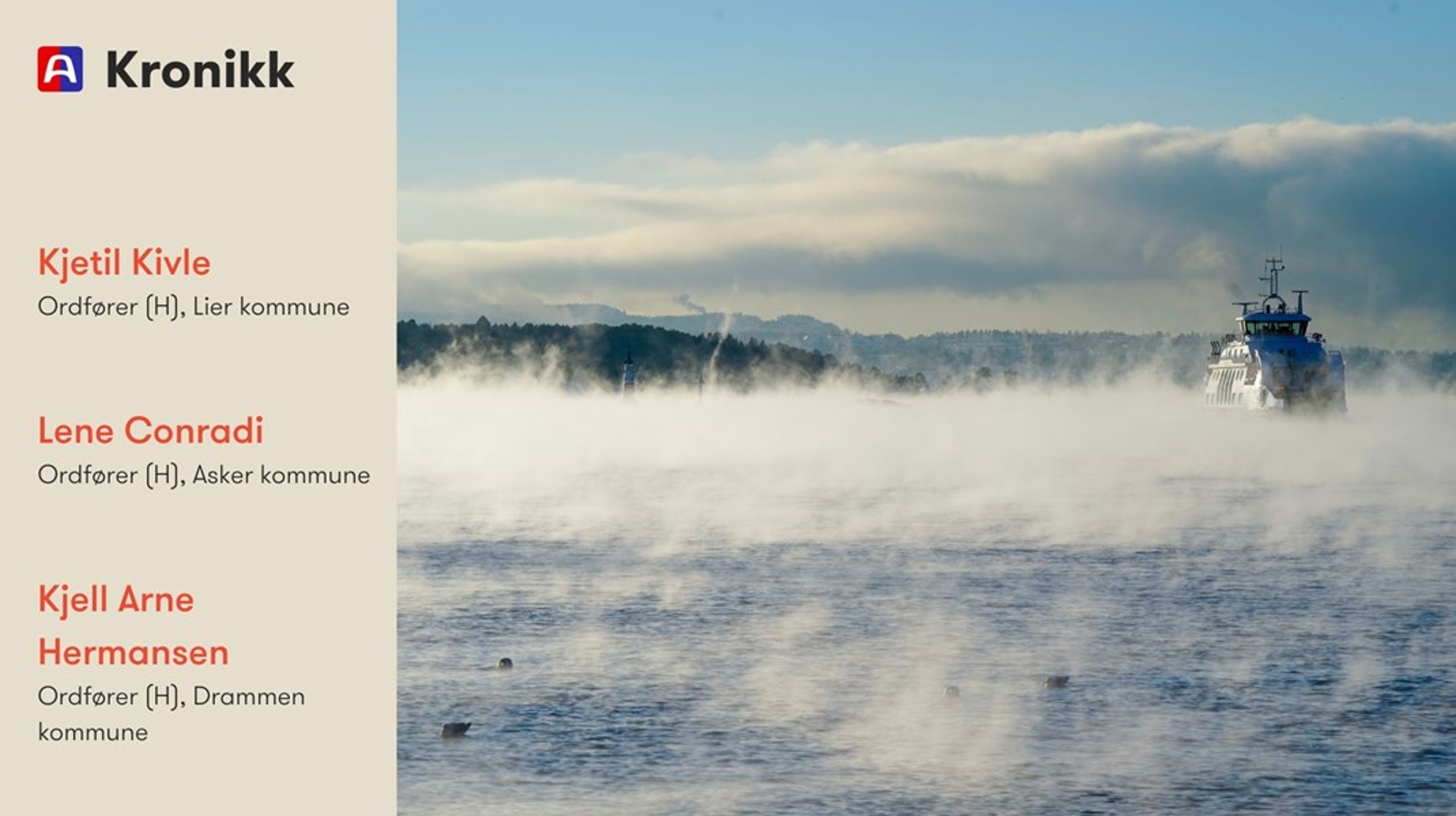 Historien viser at det er mulig å snu naturkriser. Da Mjøsa stod på kanten av kollaps på 1970-tallet, valgte Norge å handle. Nå står vi igjen ved et veiskille, skriver de tre Høyre-ordførerne i Oslofjord-regionen.