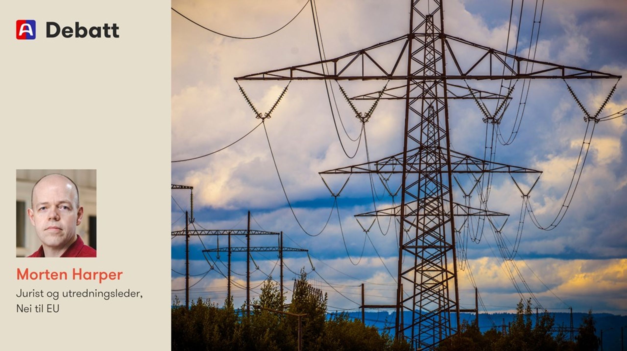 Med artikkel 112 i hånden kan Norge raskt innføre regulering av krafteksporten, mener Morten Harper.&nbsp;