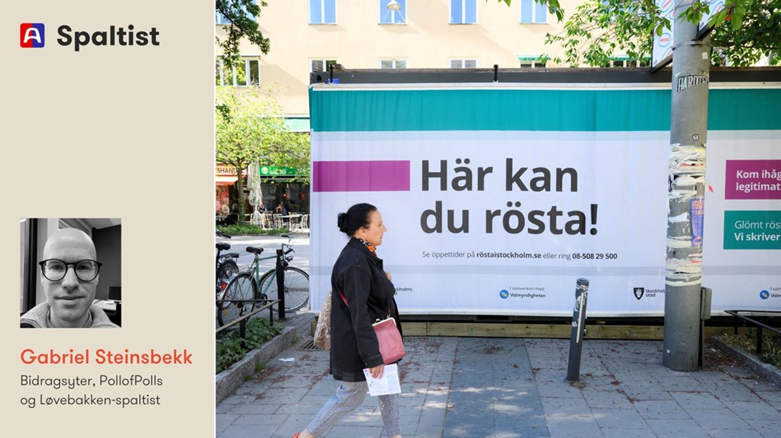 Det er liten tvil om at Sylvi Listhaug som statsministerkandidat var en av grunnen til at rødgrønn side vant valget i Norge. Nå kan en lignende posisjonsstrid påvirke utfallet av det svenske valget, skriver Løvebakken-spaltist Gabriel Steinsbekk.