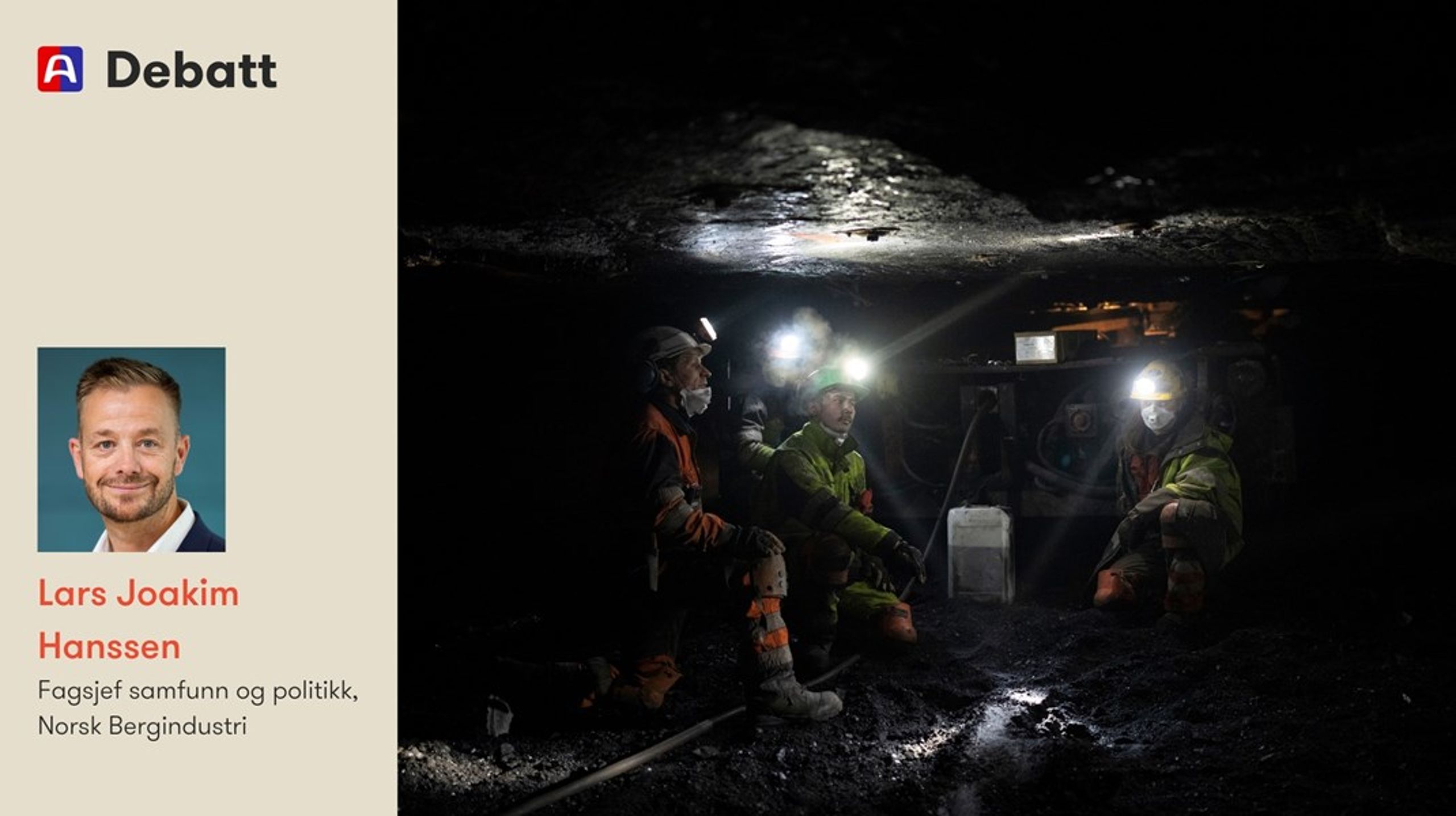 Dersom Norge skal sikre industrien tilgang på mineraler som er utvunnet etter andre standarder, som asiatiske og afrikanske land, er det lite bærekraftig at det skal ta opptil to tiår å utvikle og få godkjent et gruveprosjekt, skriver innleggsforfatteren.