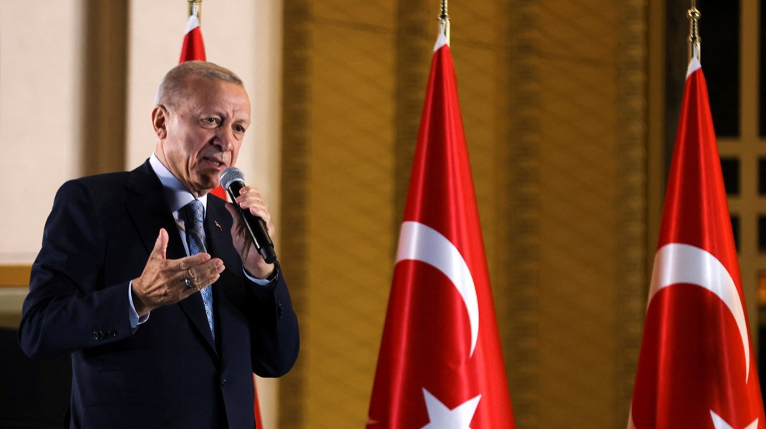 Erdogan er valgt til Tyrkias president i fem nye år.&nbsp;