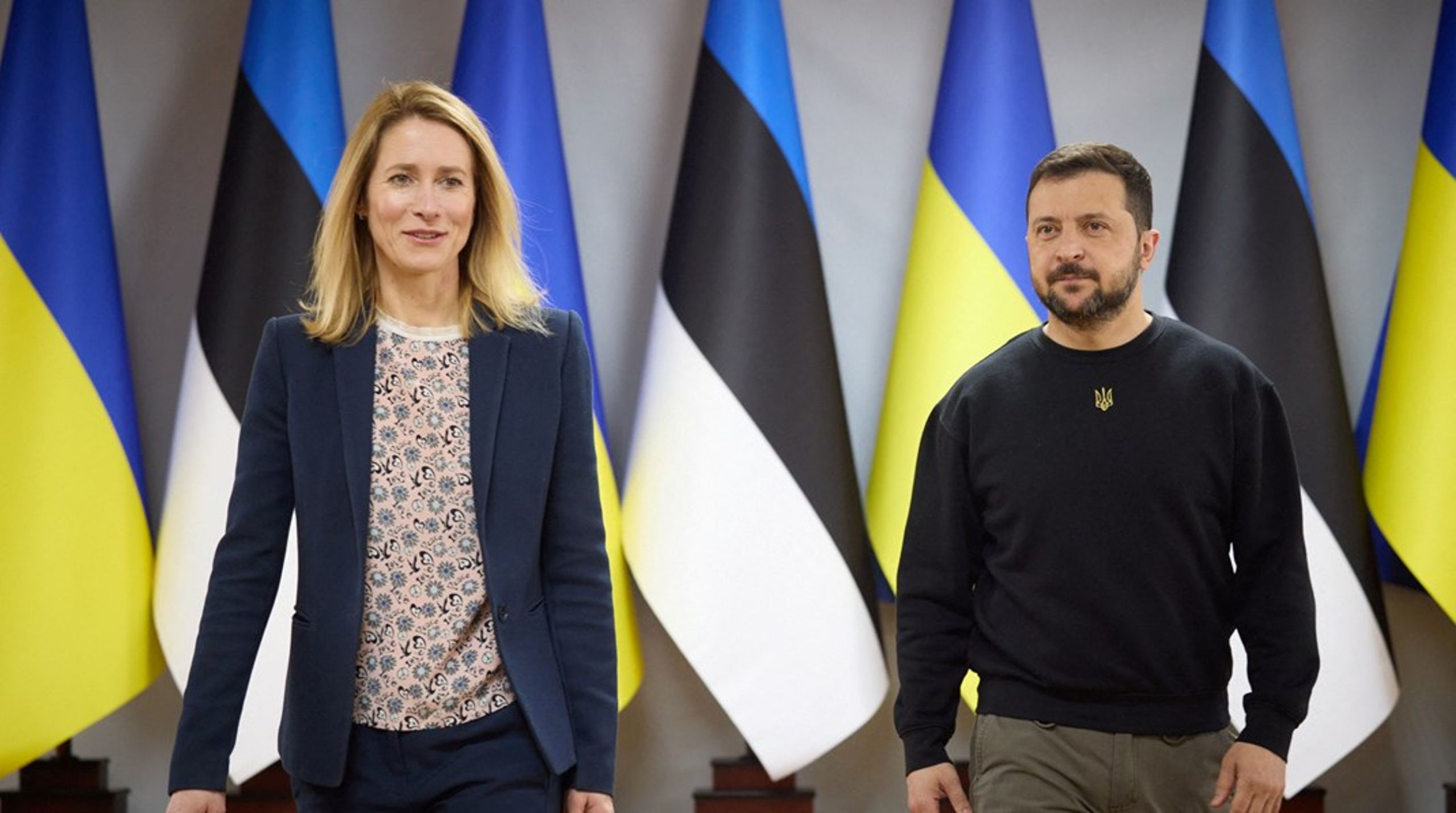 Den estiske statsministeren Kaja Kallas har markert seg som en sterk støttespiller til Ukraina og president Volodymyr Zelenskyj.&nbsp;– Europas langsiktige sikkerhet krever at Ukraina blir medlem av Nato, sier hun til Altinget.
