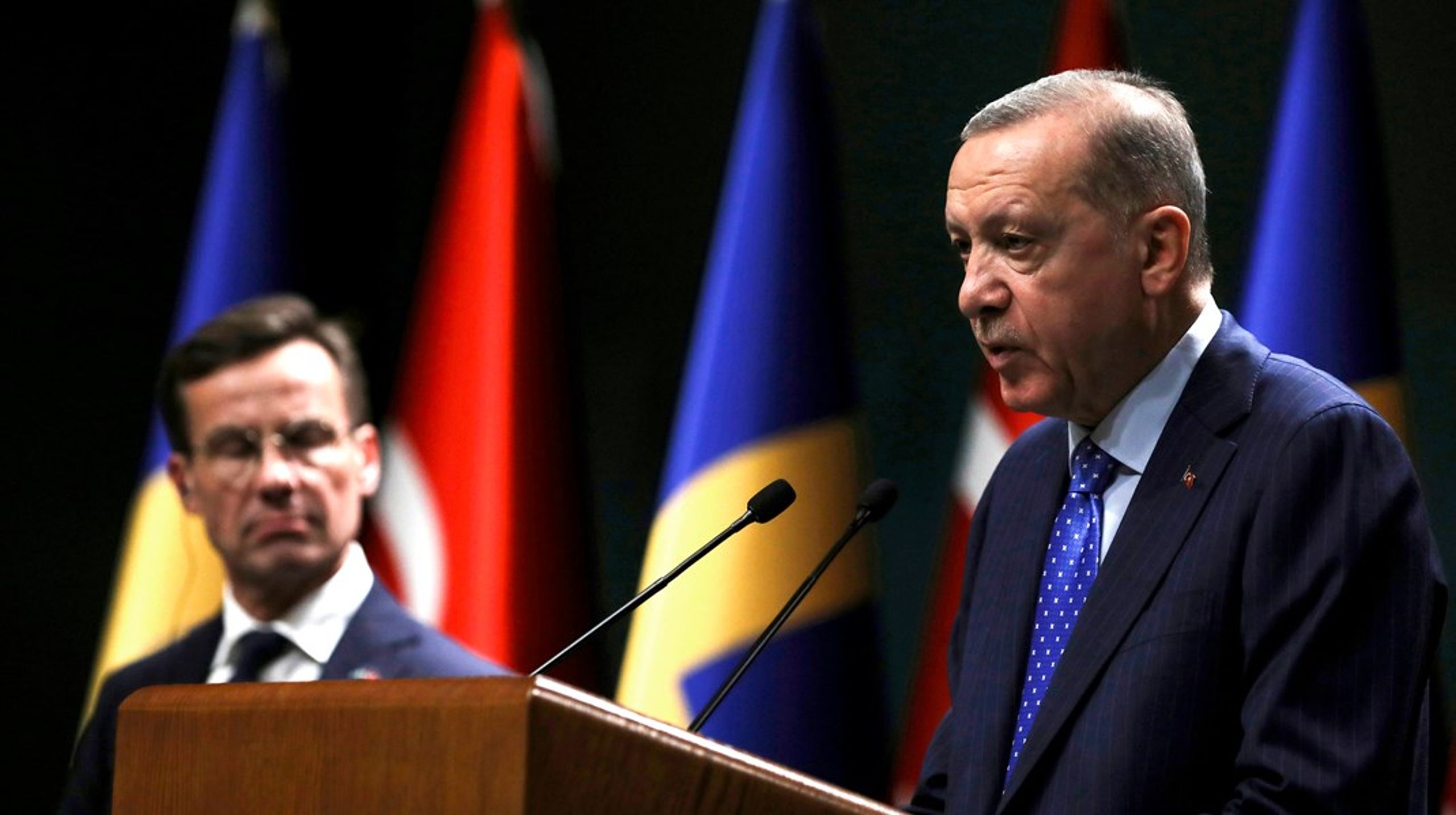 Først må EU gi Tyrkia medlemskap i unionen – så vil Tyrkia godkjenne den svenske Nato-søknaden. Det kunngjorde den tyrkiske presidenten Recep Tayyip Erdoğan da han mandag møtte pressen i forkant av Nato-toppmøtet i Vilnius.
