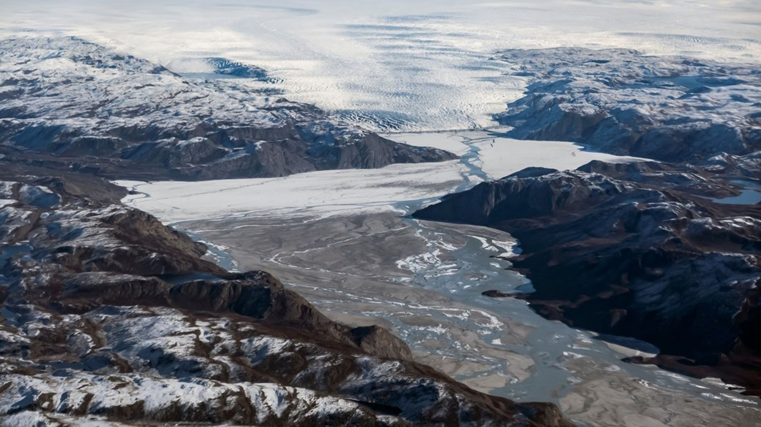 Issmeltingen på Grønland skjer i et raskere tempo enn normalt denne sommeren. Bildet er fra september 2021.