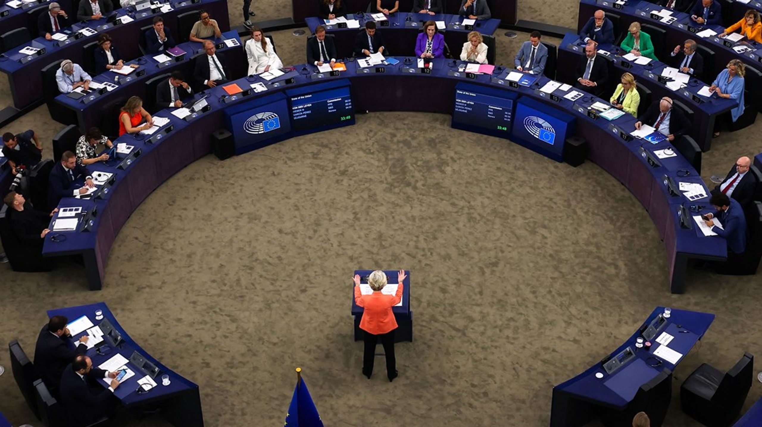 Ursula von der Leyen, EU-kommisjonens president, talte onsdag til Europaparlamentet om tilstanden i Unionen.&nbsp;–&nbsp;Historien kaller på oss for å fullføre vår union, sa hun.&nbsp;