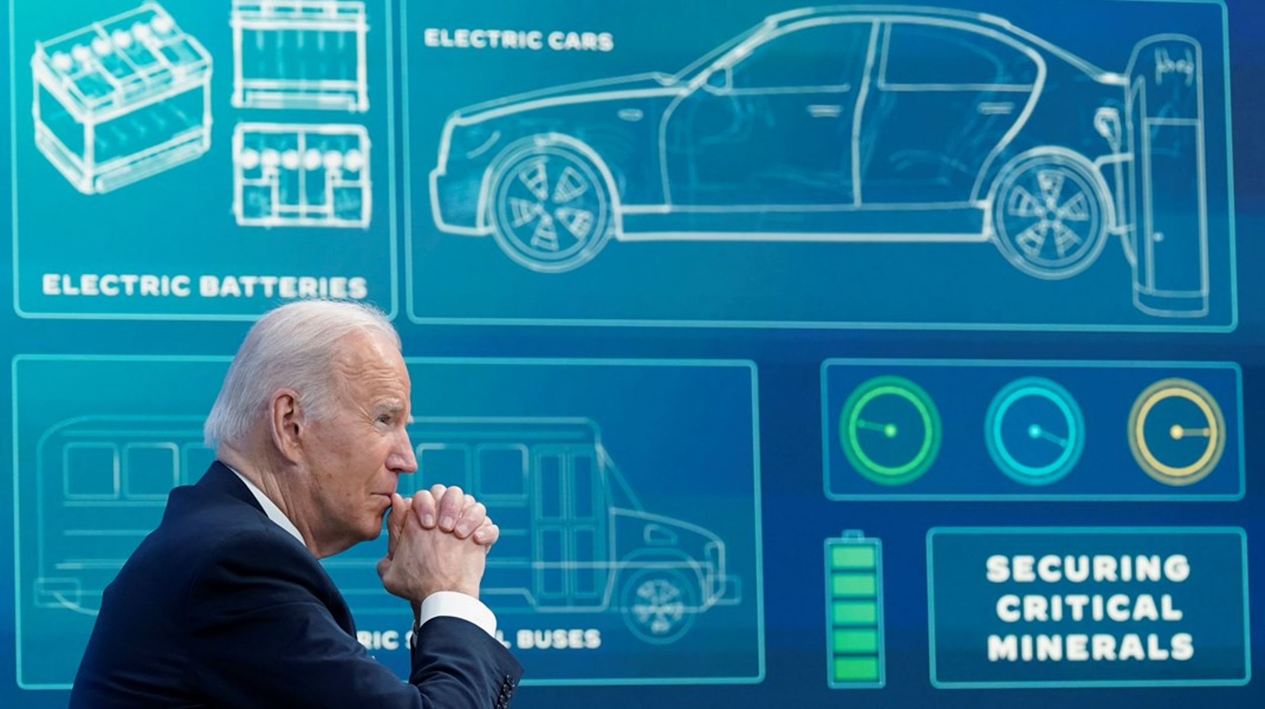 USAs president Joe Biden grunner på hvordan han kan sikre amerikansk bilindustri tilstrekkelig råvarer til bilbatterier. Nå prøver tre stortingsrepresentanter å overtale Bidens embedsverk om at&nbsp;norske mineraler er en del av løsningen. &nbsp;