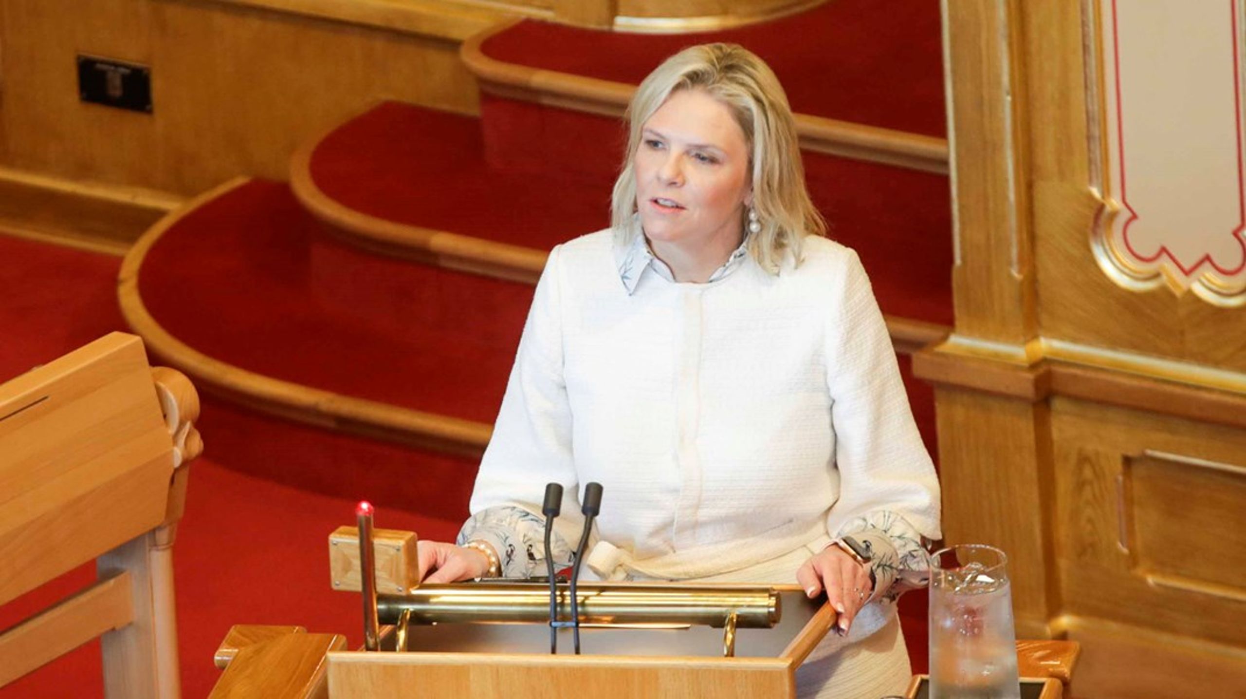 Fremskrittspartiets leder Sylvi Listhaug under muntlig spørretime på Stortinget onsdag 11. oktober.<br><br>
